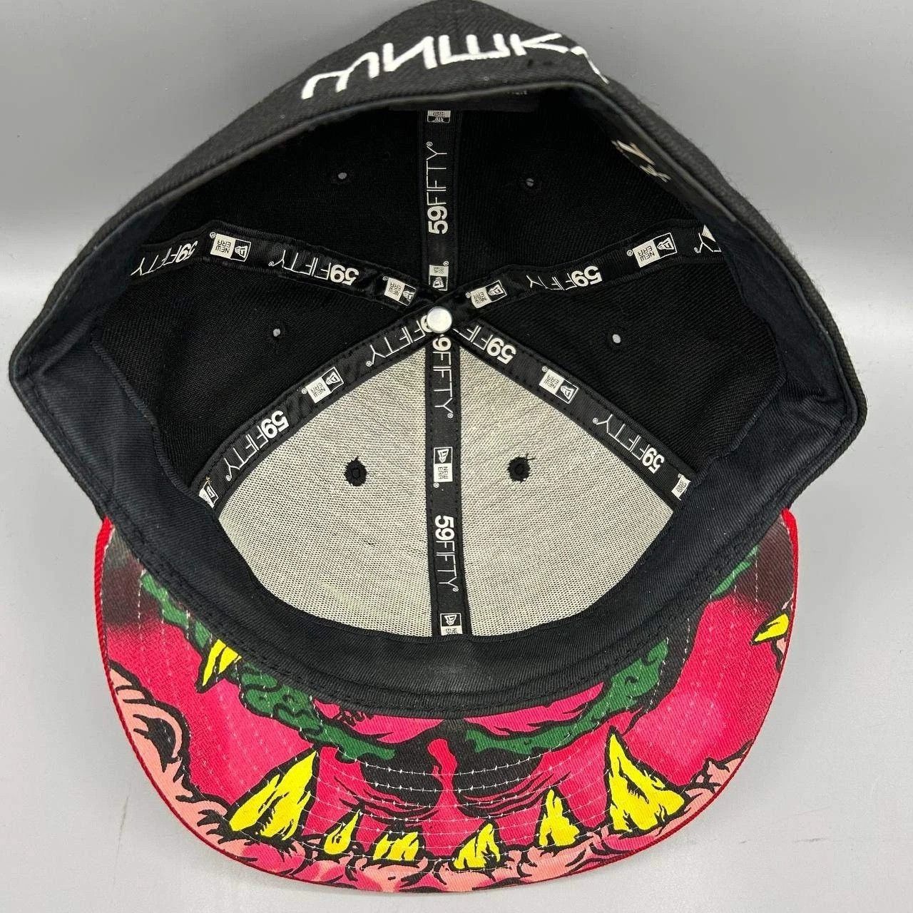 New Era Mishka Keep Watch Eyeball Hat Men 7 1/2 Black Fitted Wool Size ONE SIZE - 2 Thumbnail
