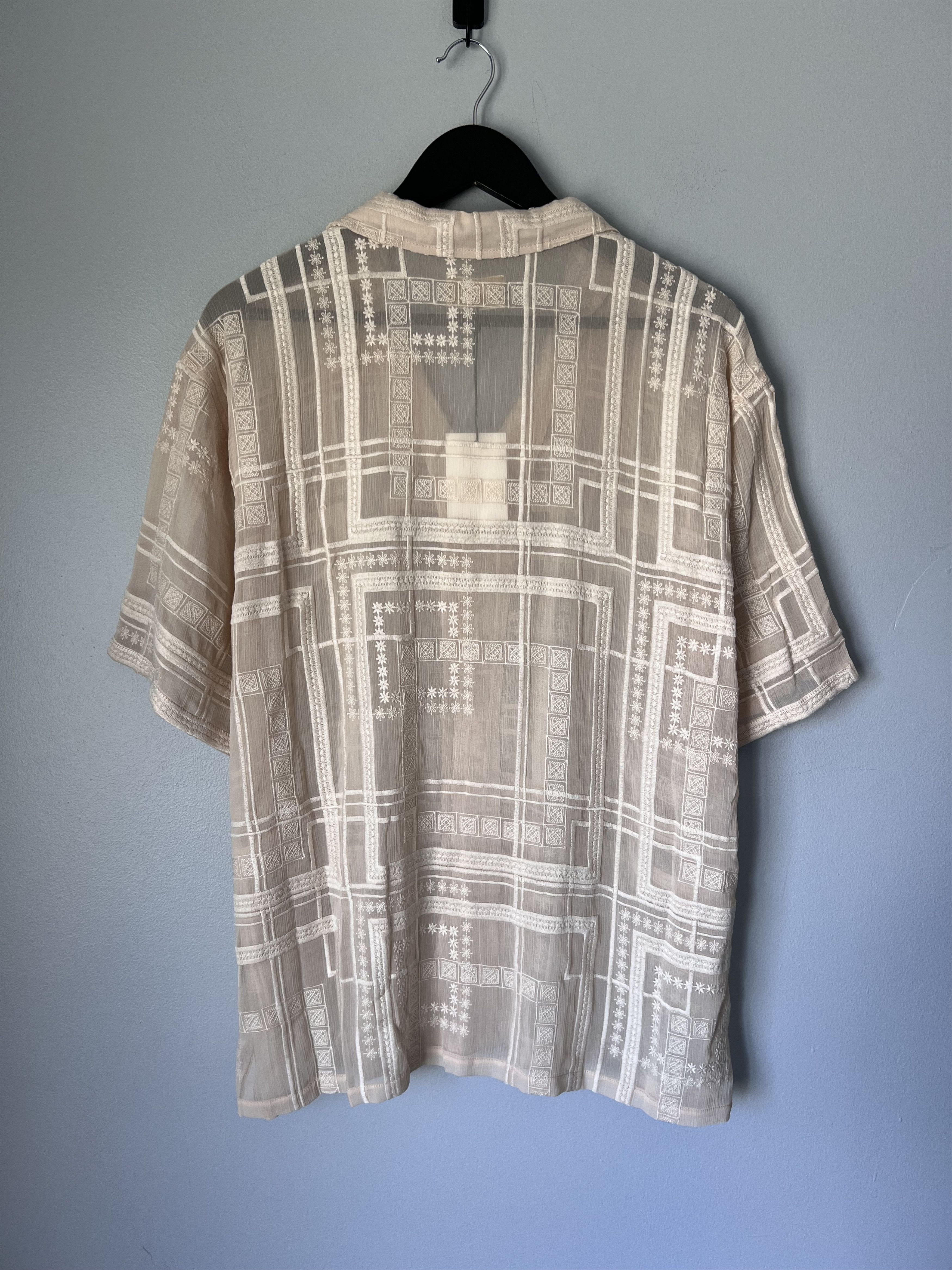 Aime Leon Dore Aime Leon Dore Lace Leisure Shirt in Natural Size US XL / EU 56 / 4 - 5 Thumbnail