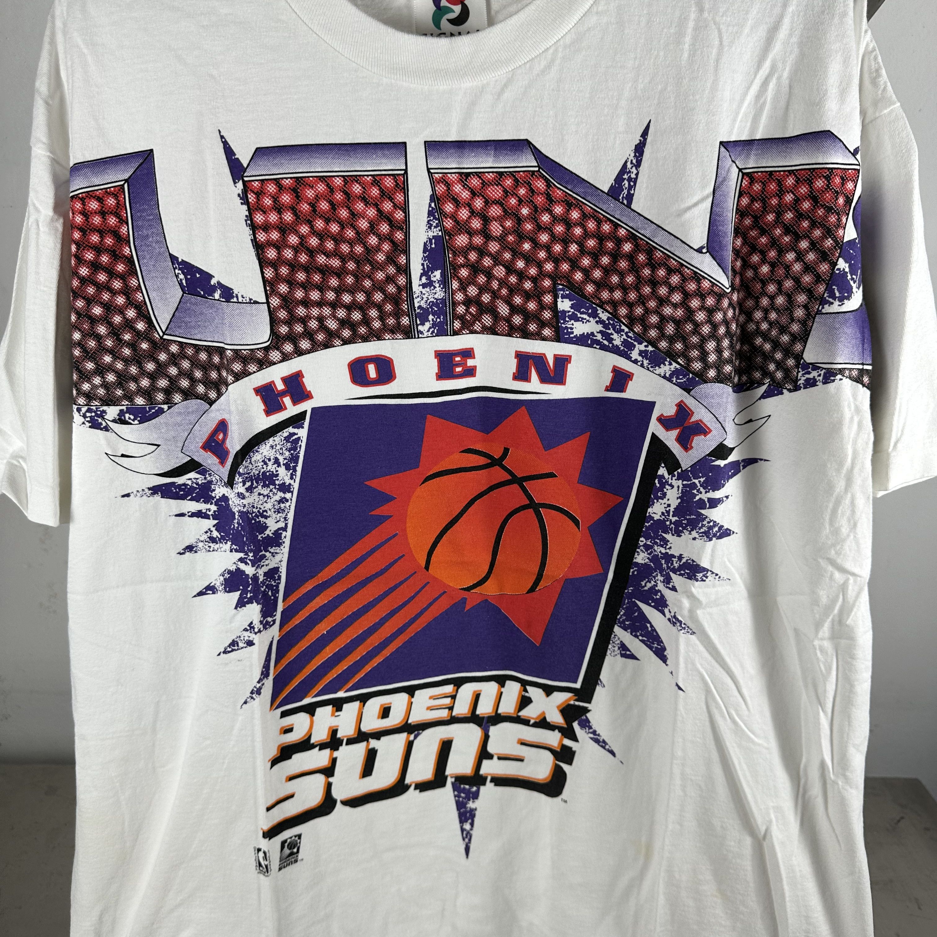 Vintage Vintage 90s Phoenix Suns Basketball Big Graphic NBA T-shirt Size US XL / EU 56 / 4 - 2 Thumbnail