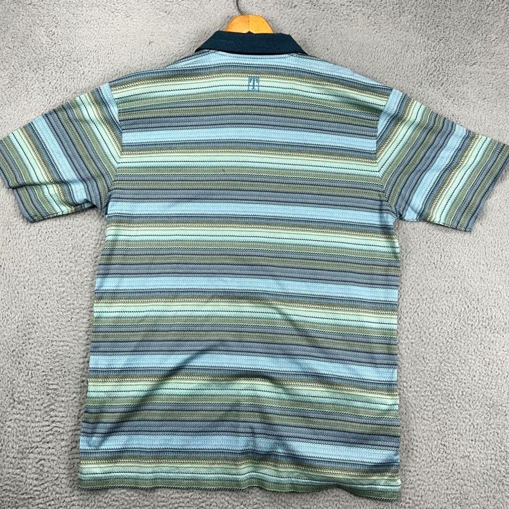 Vintage VINTAGE Tehama Shirt Polo Mens XL Blue Green Striped Pima Cotton Knit Rugby Outdoor Casual Size US XL / EU 56 / 4 - 3 Thumbnail