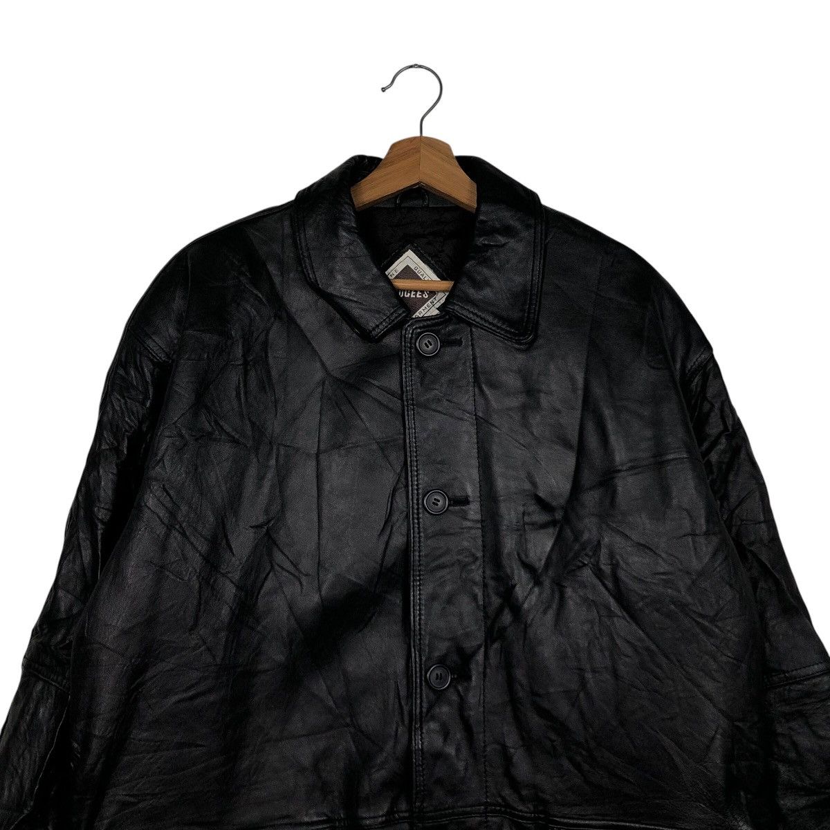 📌Vintage Biker Genuine Leather Jacket Lmogees Multi Pocket