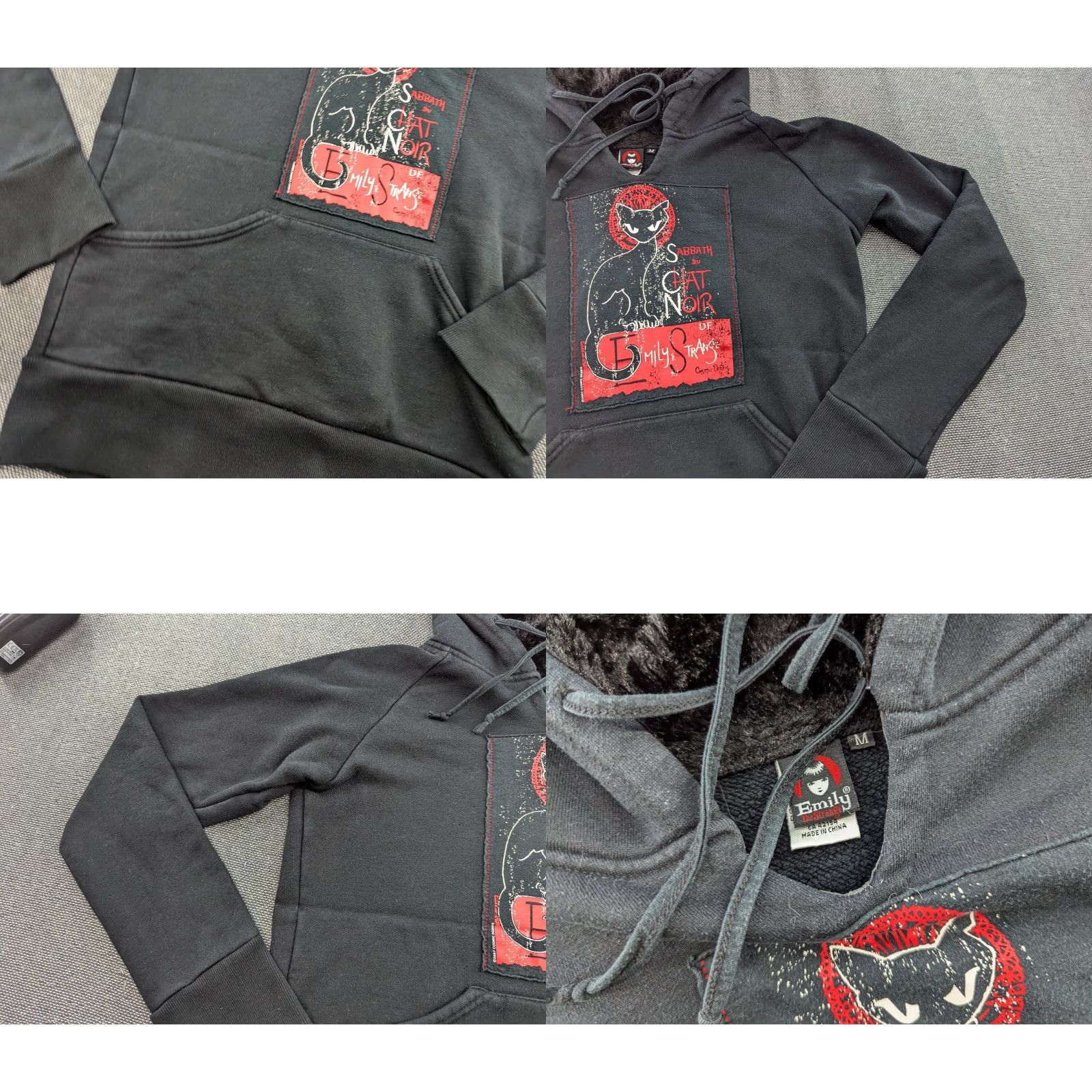 Vintage VINTAGE Emily The Strange Cat Hoody Womens Small AOP Sweatshirt Jacket Pullover Casual Hoodie Womens Size M / US 6-8 / IT 42-44 - 9 Thumbnail