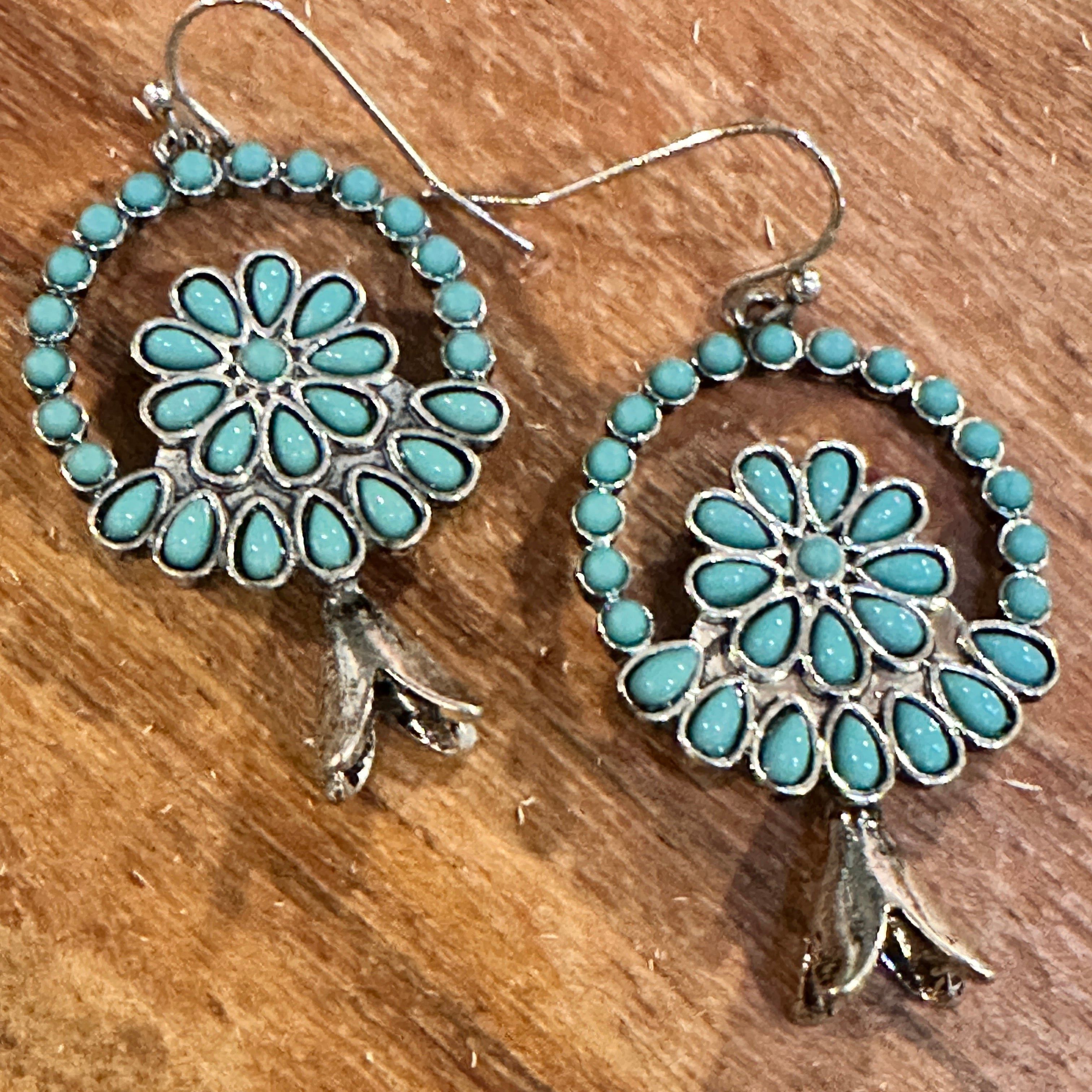 Other Turquoise Blossom Charm Earrings: Nature's Elegance Size ONE SIZE - 6 Thumbnail