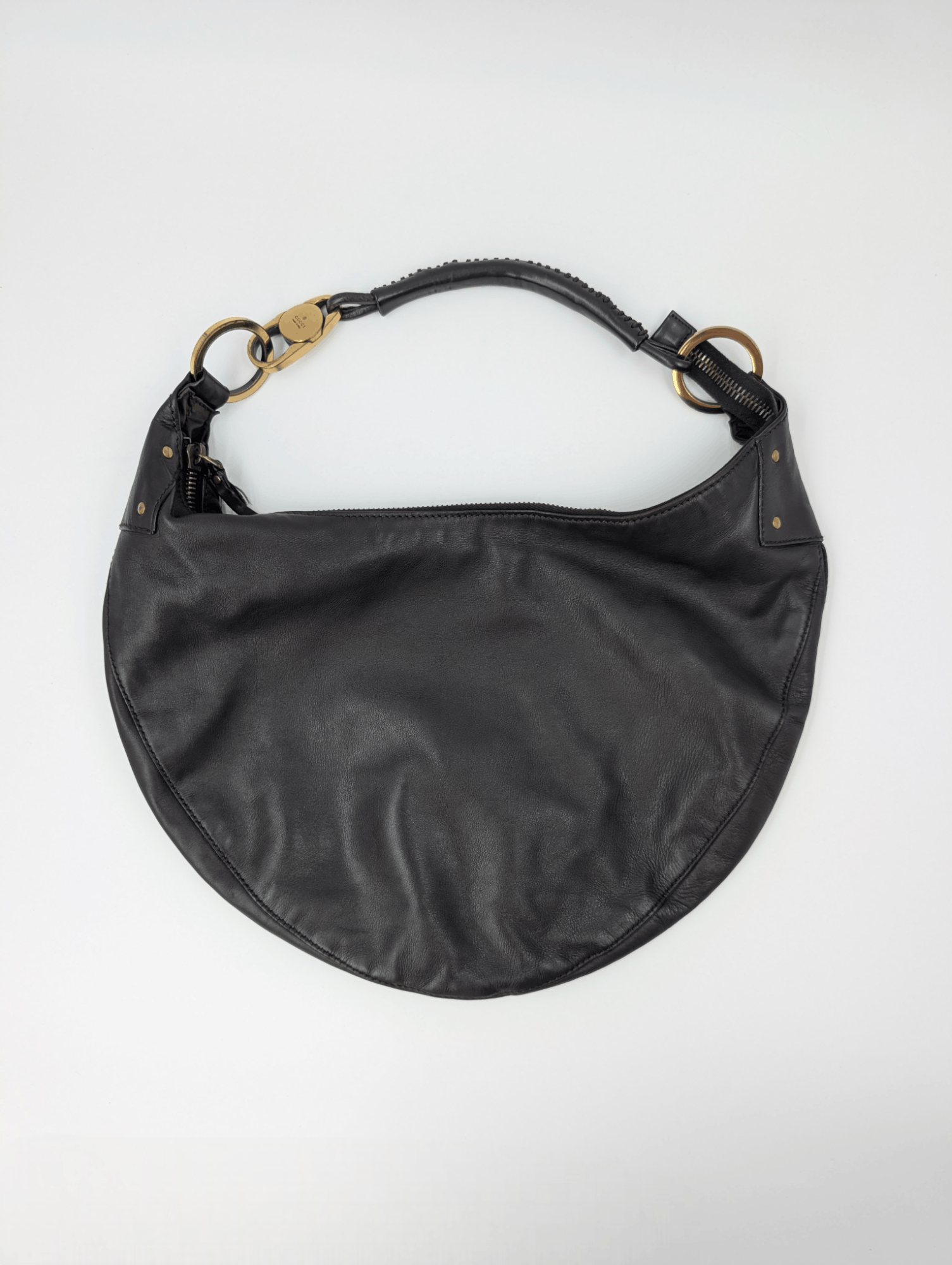 Gucci Gucci Brown Lambskin Moon Hobo Shoulder Bag Size ONE SIZE - 1 Thumbnail