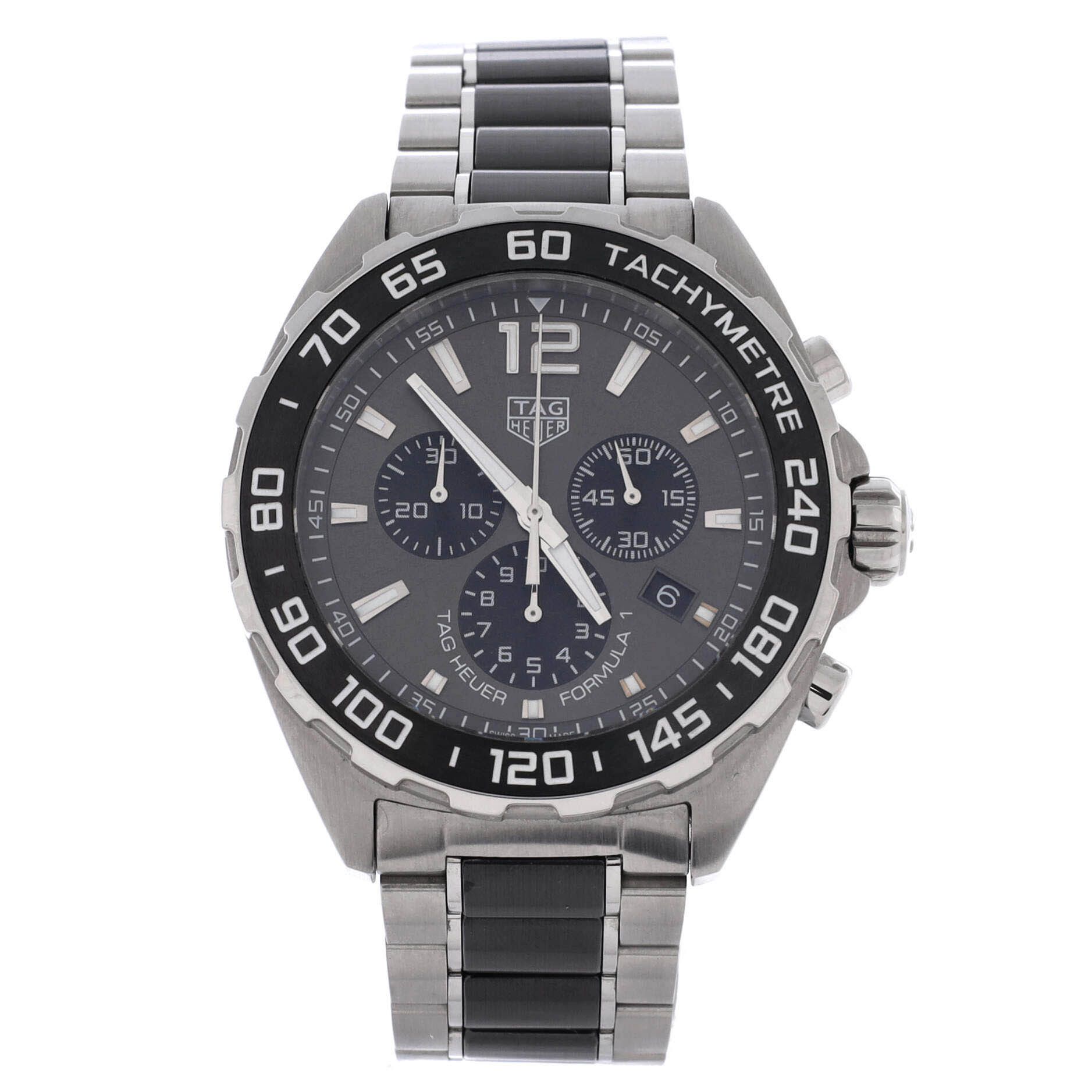 Tag Heuer Formula 1 chronograph quartz watch stainless steel and ceramic 43 Size ONE SIZE - 1 Thumbnail