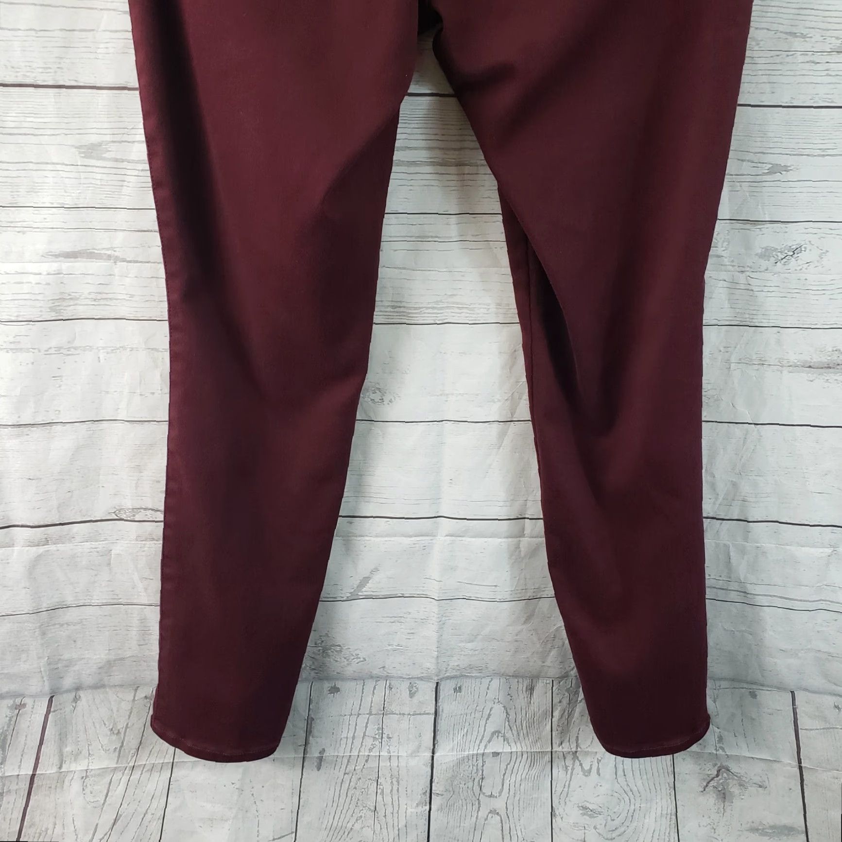 NYDJ NYDJ Womens Ami Skinny Legging Sz 6 Wine Mid Rise Cotton Blend Jeans Size 28" / US 6 / IT 42 - 5 Thumbnail