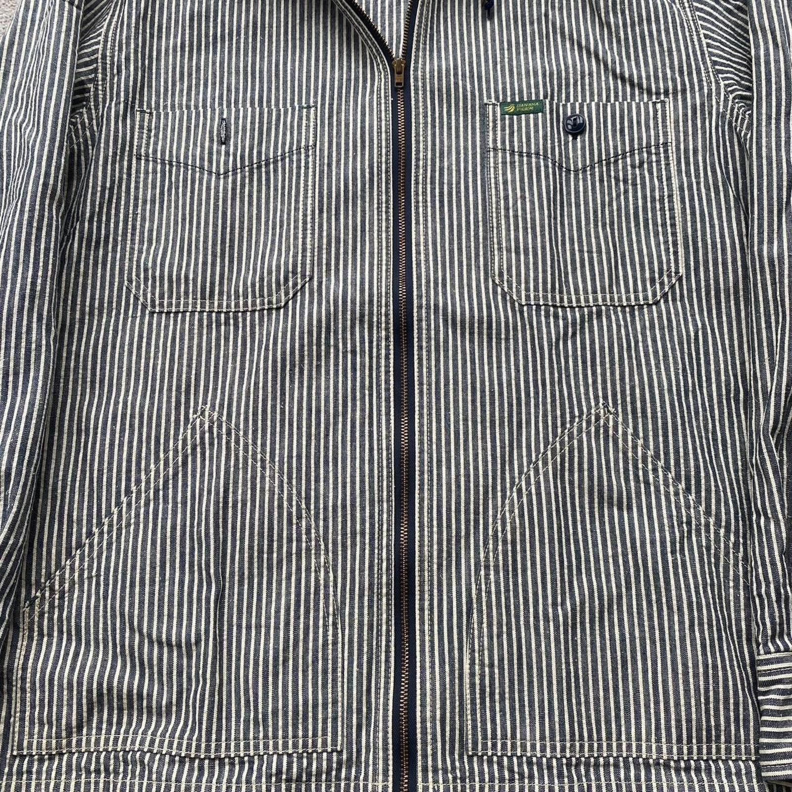 Edwin Edwin Japan Banana Fibre Striped Hooded Jacket Size US L / EU 52-54 / 3 - 4 Thumbnail