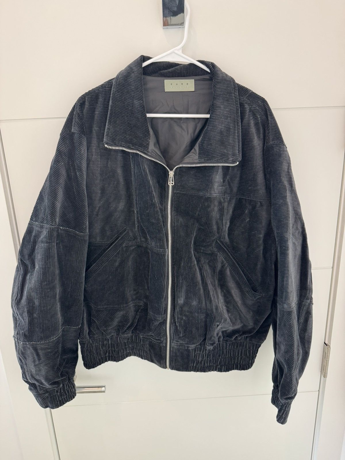 KURO Kuro Black Corduroy Patchwork Jacket Size US L / EU 52-54 / 3 - 1 Thumbnail
