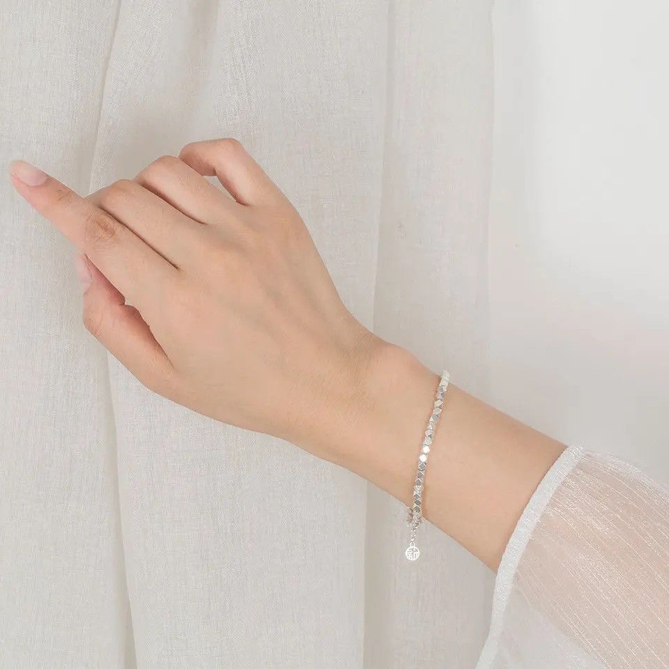 Other Silver Shiny Irregular Ball Hand Bracelets Size ONE SIZE - 2 Thumbnail