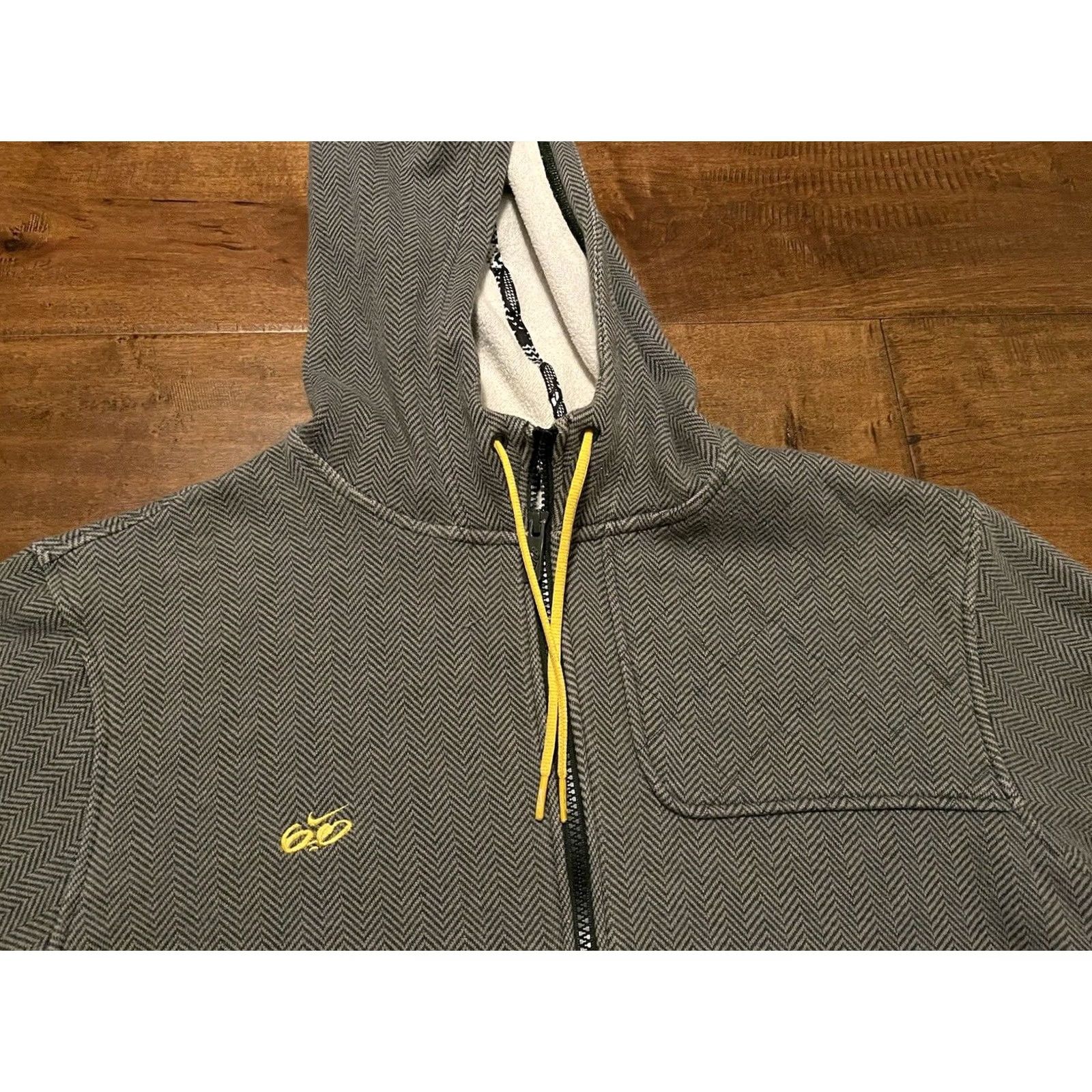 Nike Nike 6.0 Y2K Herringbone Full Zip Hoodie Sweatshirt Gray Skateboarding Men's L Size US L / EU 52-54 / 3 - 2 Thumbnail