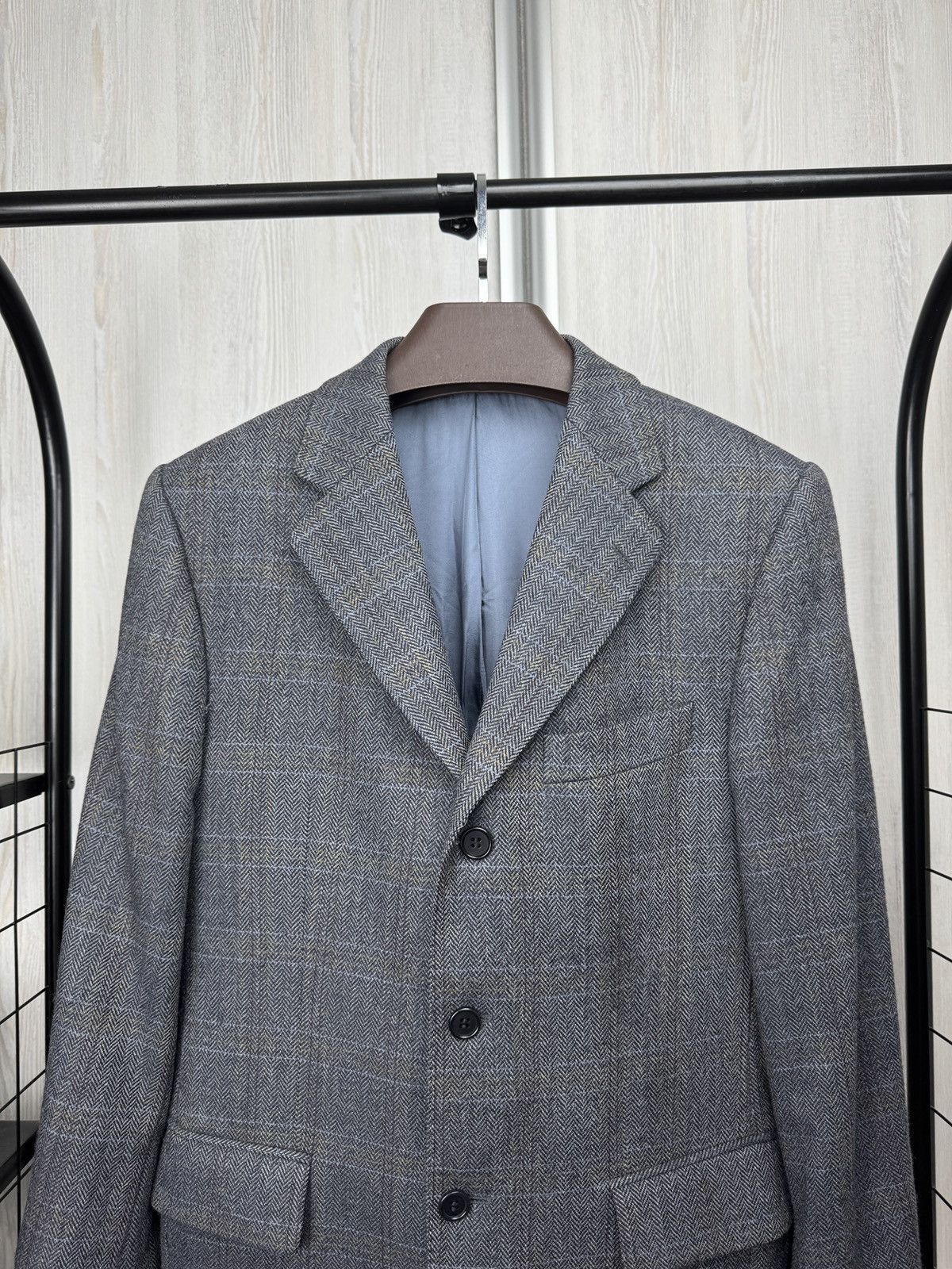 Magee Magee Ireland Tweed wool 3 button grey blazer sport coat Size 38S - 3 Thumbnail
