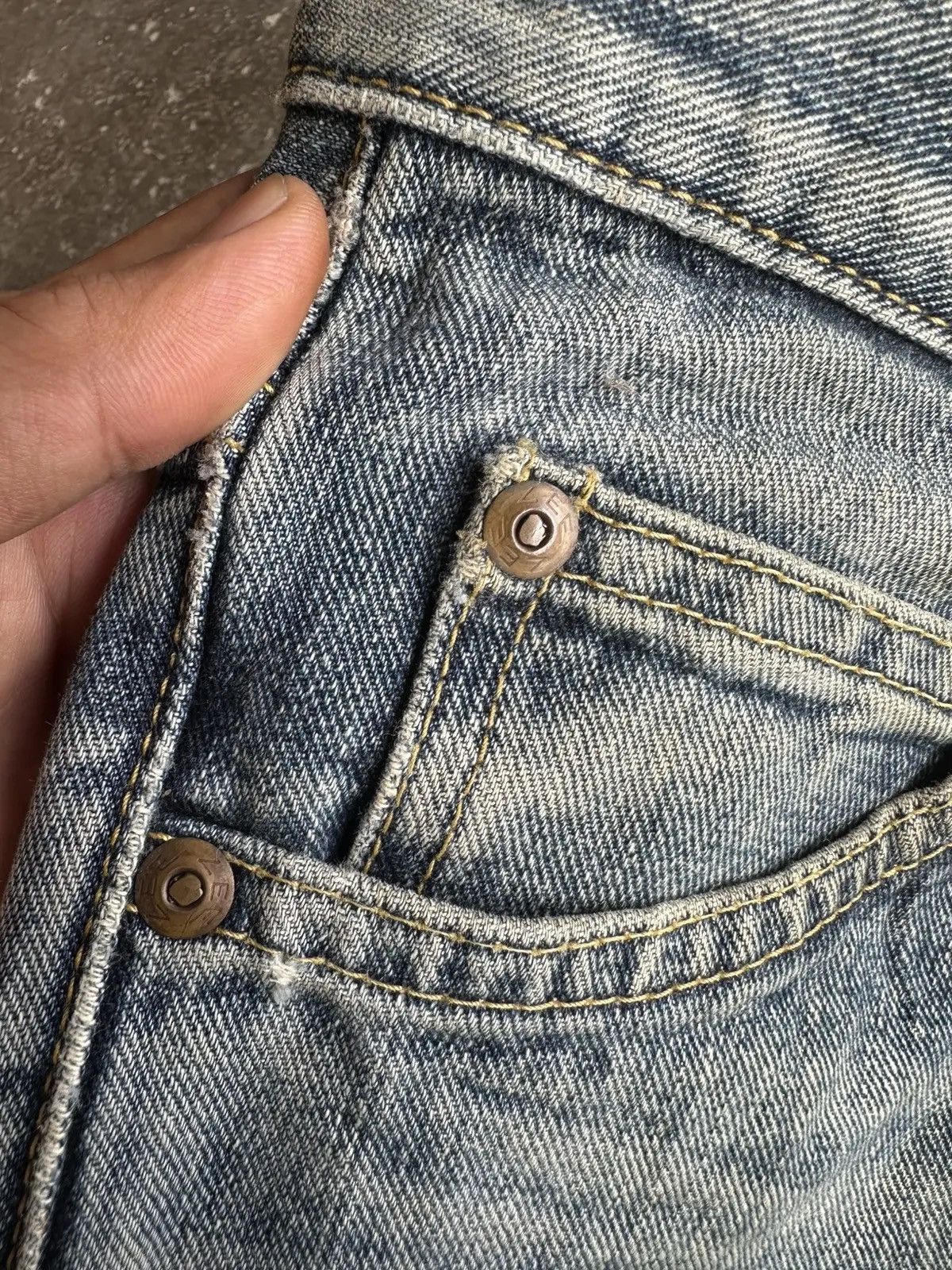 Lee W32 L33 FLARE/BOOTCUT VTG LEE JEANS RARE PATINA DENIM PANTS Size US 32 / EU 48 - 8 Thumbnail