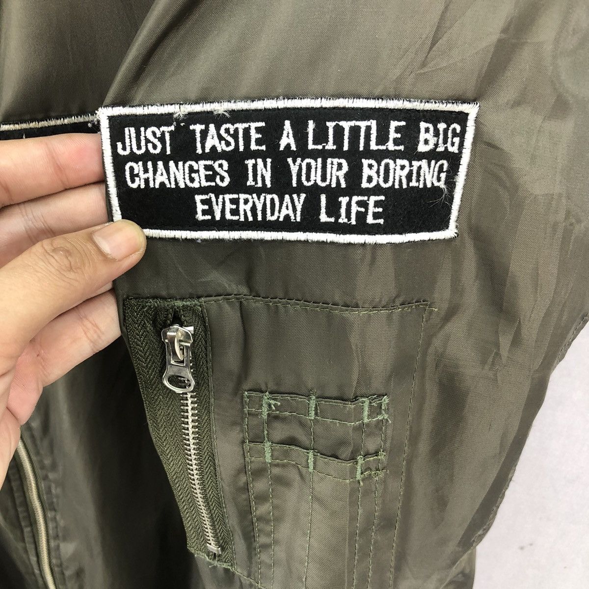 Japanese Brand 🇯🇵 Splendid Satisfaction Patches Flight Jacket Size US XXL / EU 58 / 5 - 11 Thumbnail