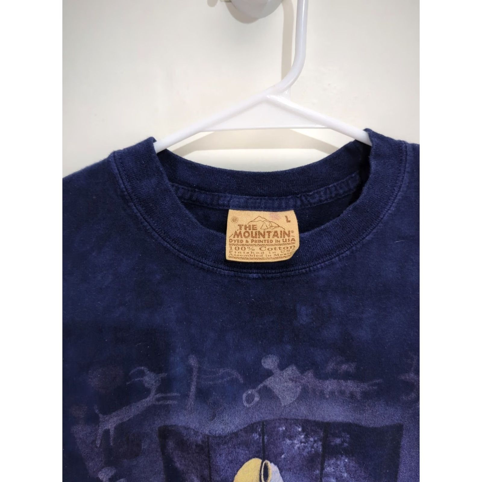 The Mountain VINTAGE The Mountain T-Shirt Mens Large Blue Stone Wash Tie Dye Ancient Egypt Hieroglyphs Shirt Mens Large Size US L / EU 52-54 / 3 - 3 Thumbnail