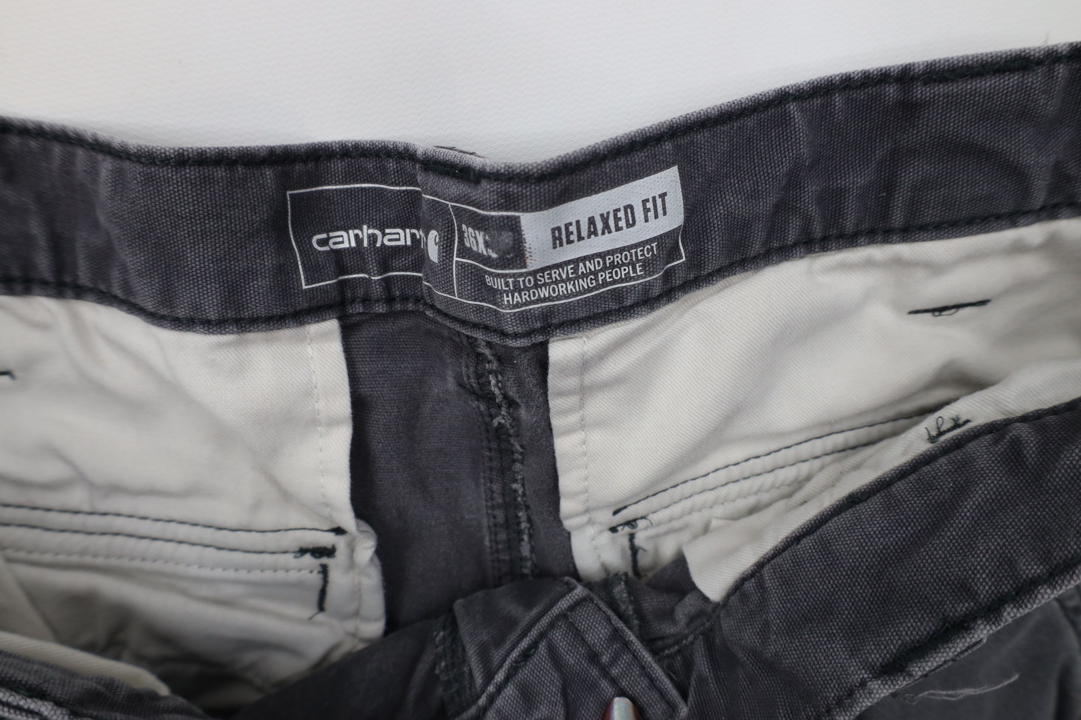 Carhartt Vintage Y2K Carhartt Relaxed Fit Canvas Cargo Pants Gray Size US 36 / EU 52 - 6 Thumbnail