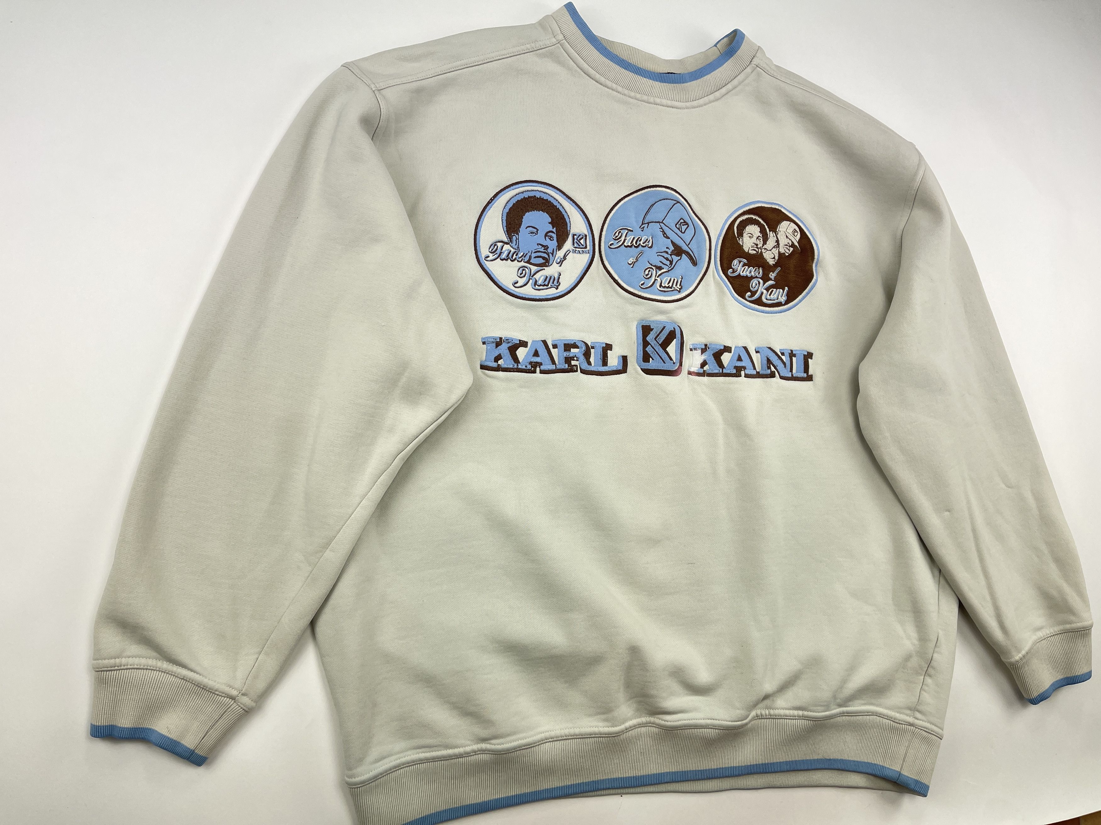 Karl Kani KARL KANI sweatshirt, beige, vintage Kani Faces, 90s size XL Size US XL / EU 56 / 4 - 2 Thumbnail