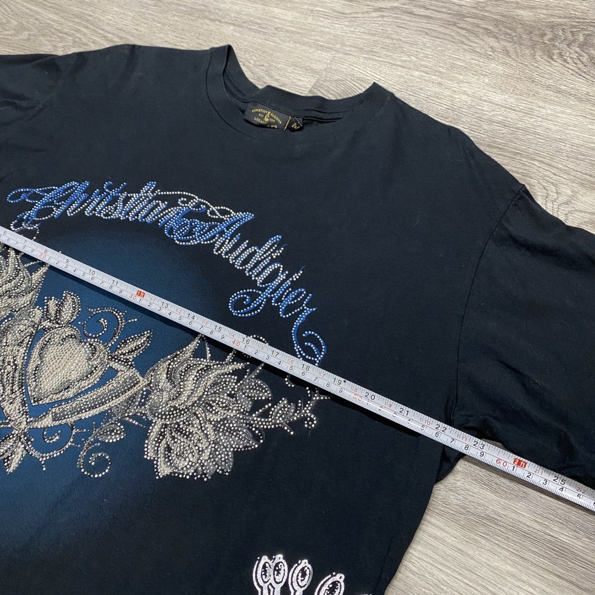 Christian Audigier Vintage Y2K Christian Audigier Rhinestone T-Shirt Size 2XL Size US XXL / EU 58 / 5 - 7 Thumbnail