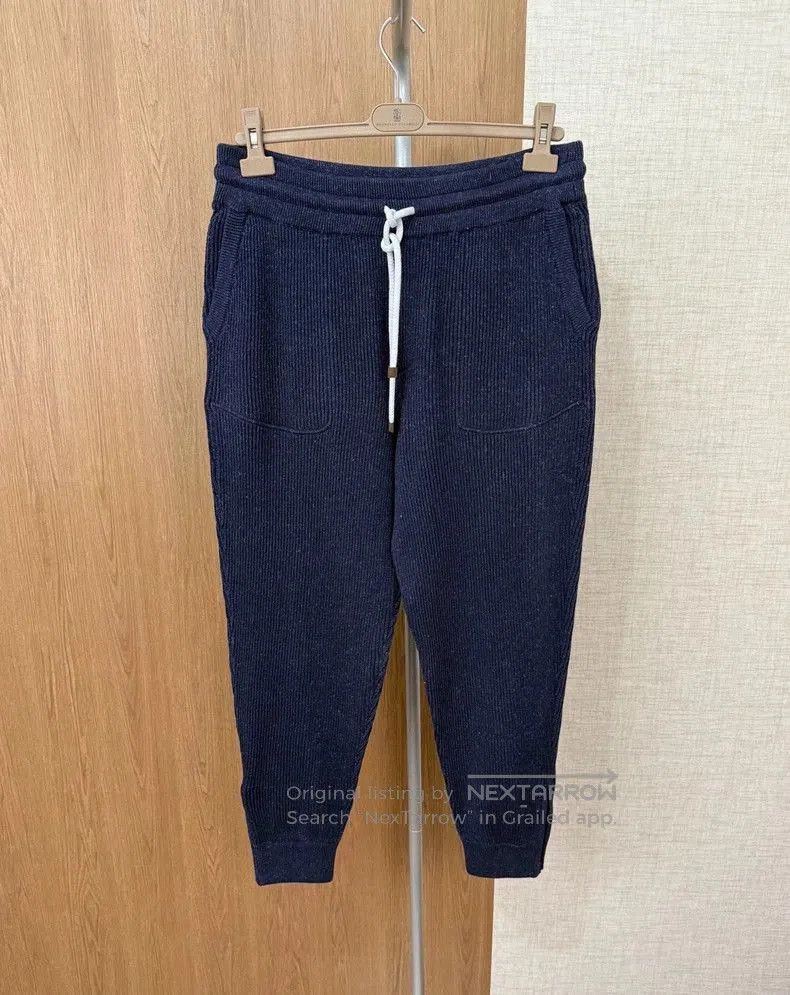 Brunello Cucinelli Brunello Cucinelli 24SS Knit Joggers. Size US 42 / EU 58 - 1 Thumbnail