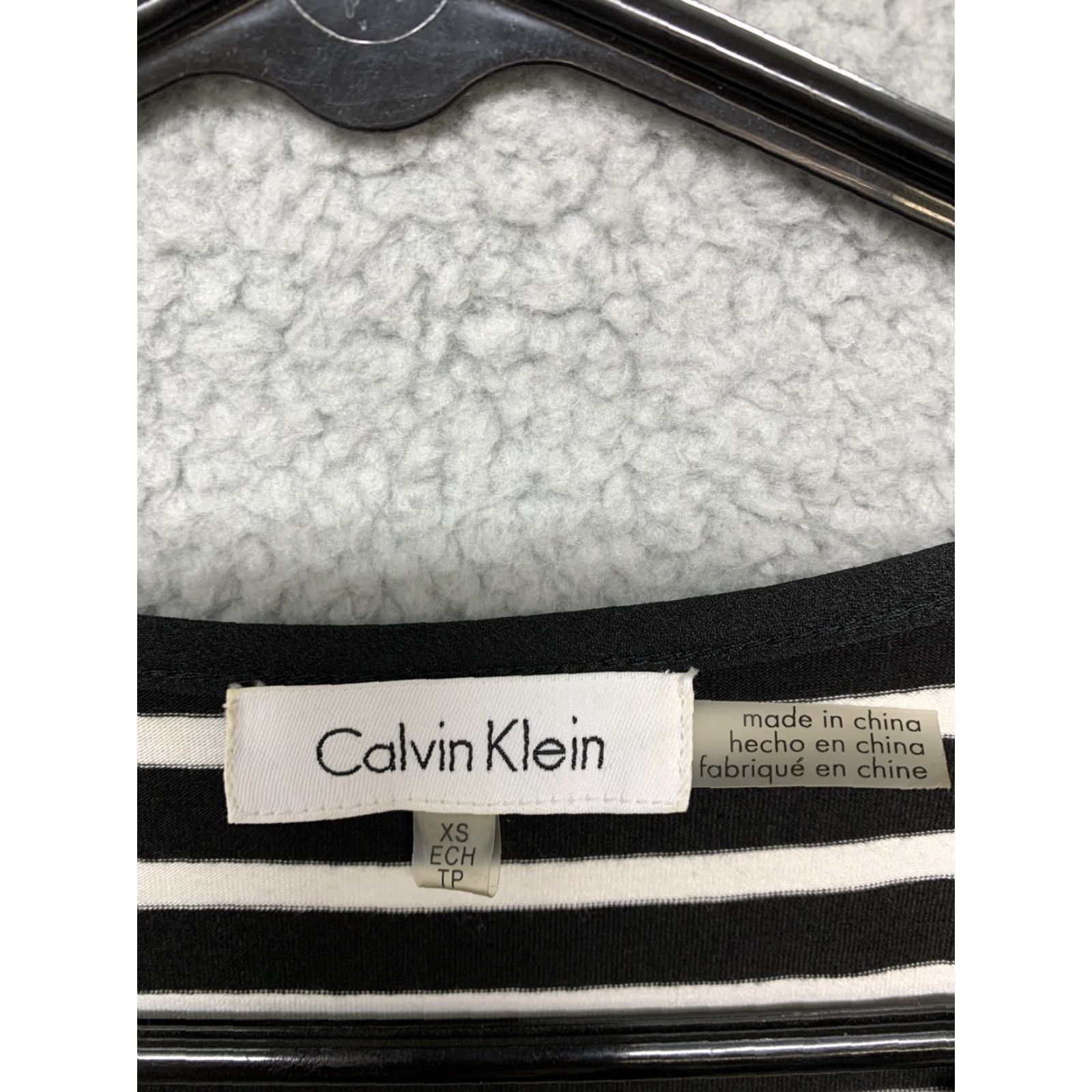Calvin Klein Calvin Klein Womens XS Sleeveless Top Shirt Pullover Black White Stripes Pocket Shirt Tank Multicolor Casual Basic Classic Colorful 90s? Size XS / US 0-2 / IT 36-38 - 7 Thumbnail