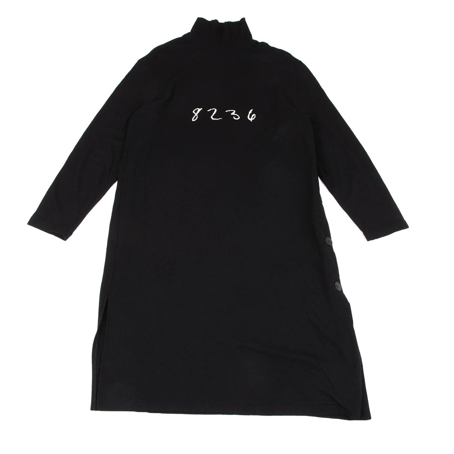 Yohji Yamamoto Yohji Yamamoto Number Embroidered High Neck Long Tee Size US L / EU 52-54 / 3 - 1 Thumbnail