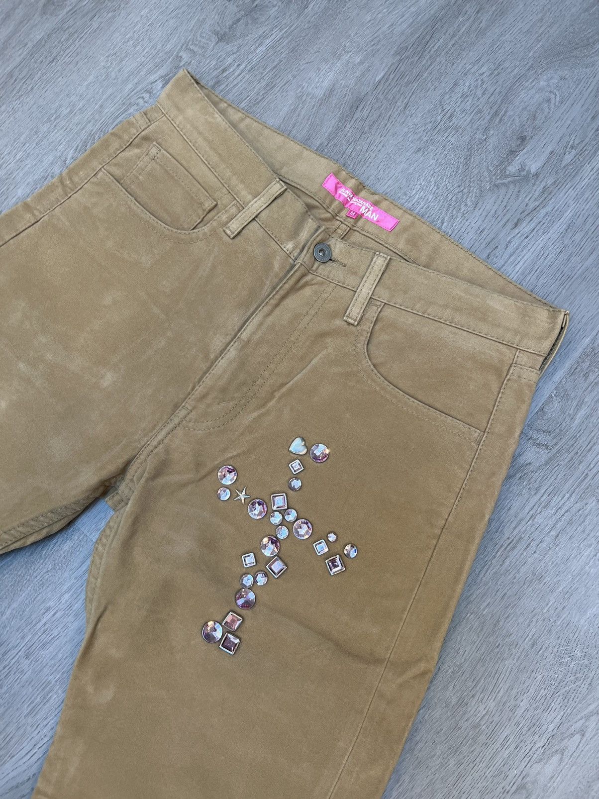 Junya Watanabe AD2003 Junya Watanabe Bejeweled Cross Chino Pants Size US 33 - 3 Thumbnail