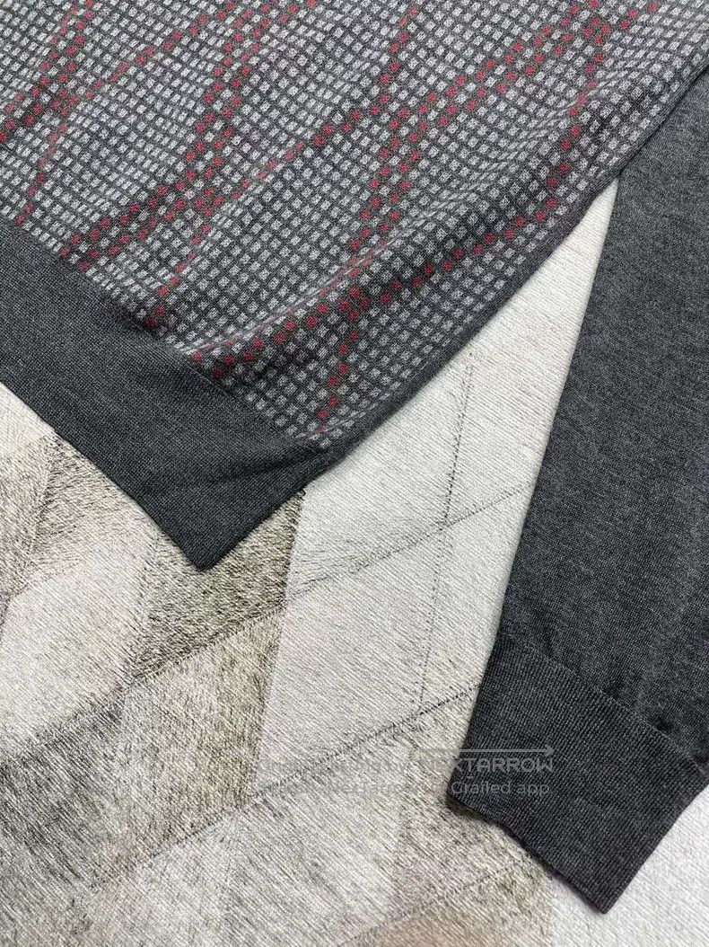 Hermes Hermes Diamond Pattern Cashmere Sweater, 70% Cashmere, 30% Size US L / EU 52-54 / 3 - 3 Thumbnail