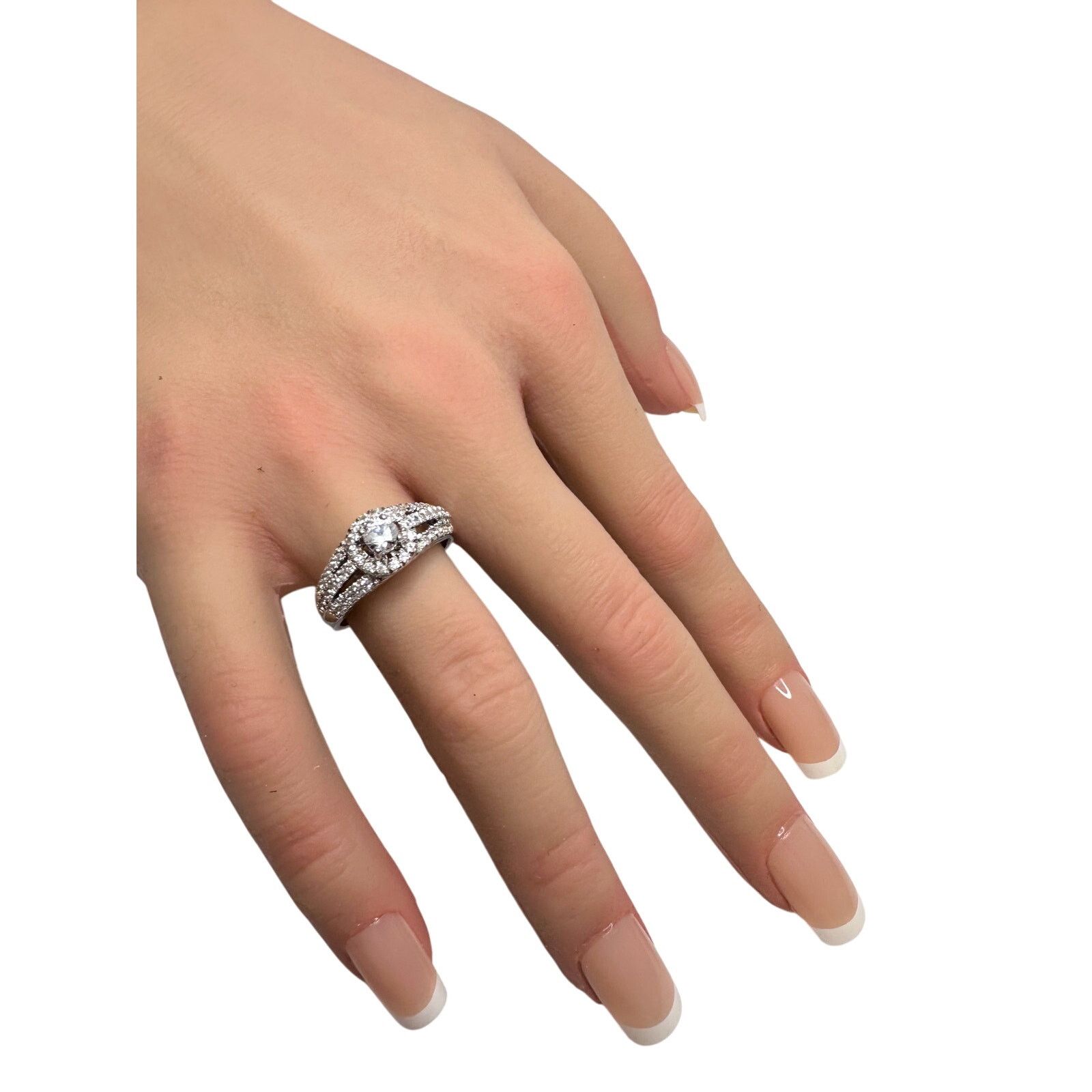 Other Brilliant 1/2 Carat Split Shank Lab Created Ring Sterling Size ONE SIZE - 2 Thumbnail