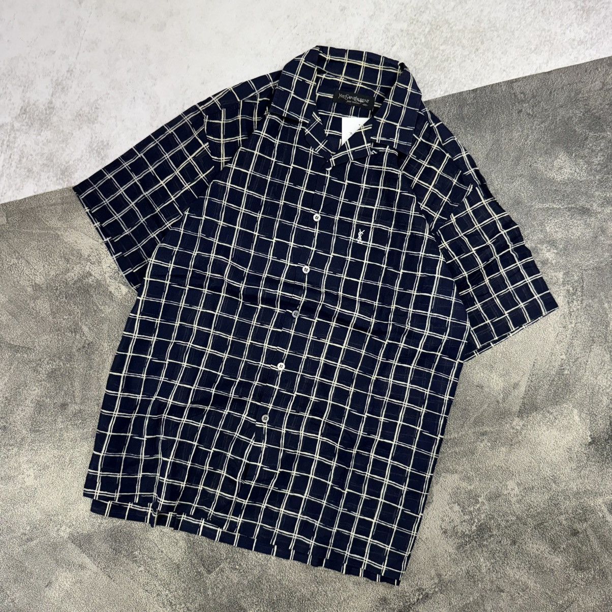Yves Saint Laurent YVES SAINT LAUREN YSL check shirt button ss Size US XL / EU 56 / 4 - 2 Thumbnail