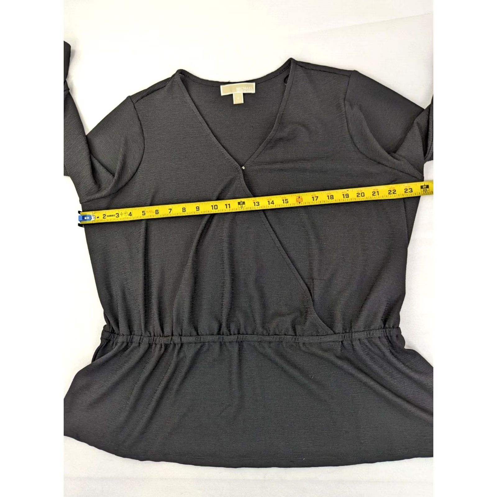 Michael Kors Michael Kors Shirt XL Black V-Neck 3/4 Sleeve Peplum Women Relaxed" Size XL / US 12-14 / IT 48-50 - 6 Thumbnail