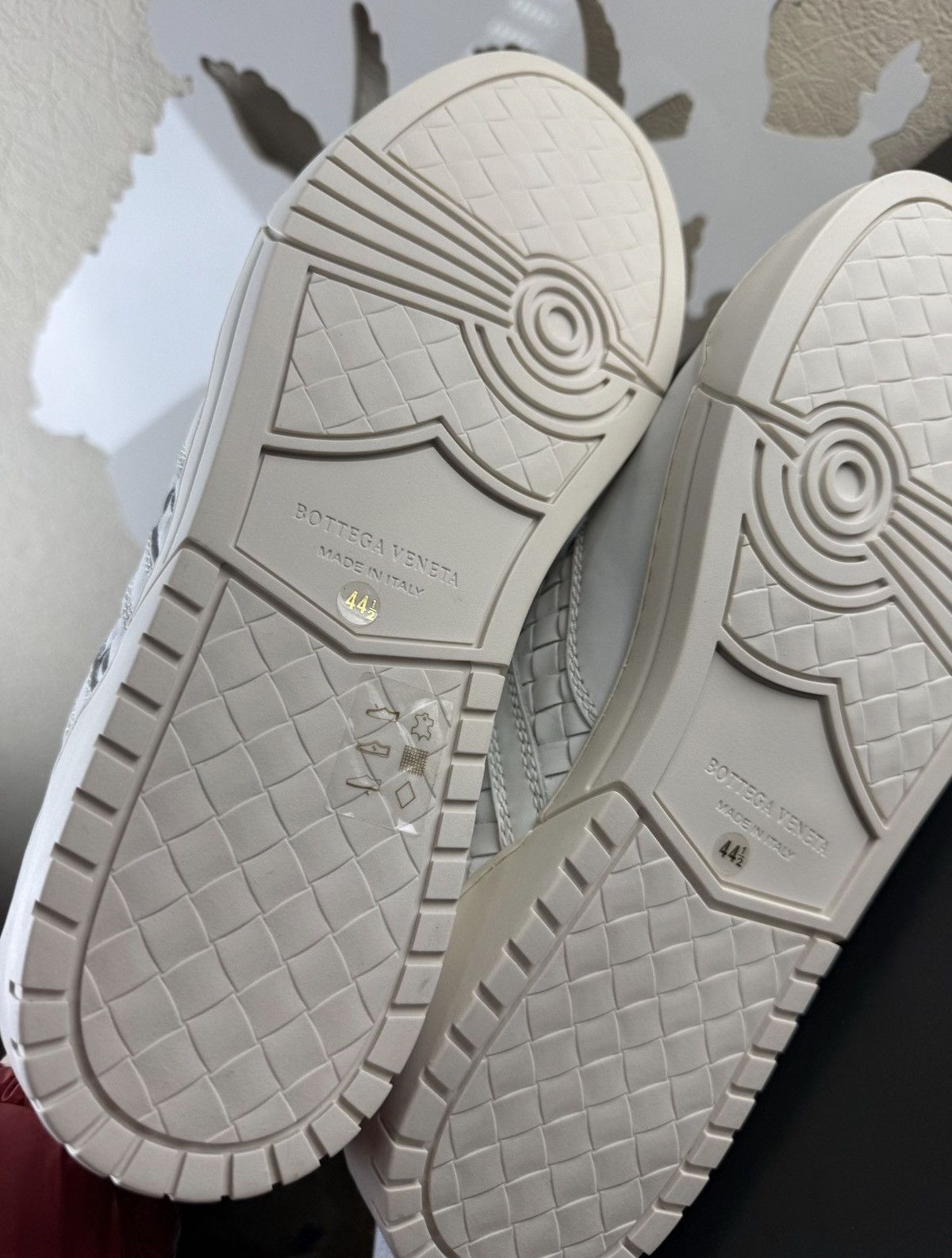 Bottega Veneta NEW* BOTTEGA VENETA Intreciatto Leather Woven Sneakers Black Size US 11.5 / EU 44-45 - 6 Thumbnail