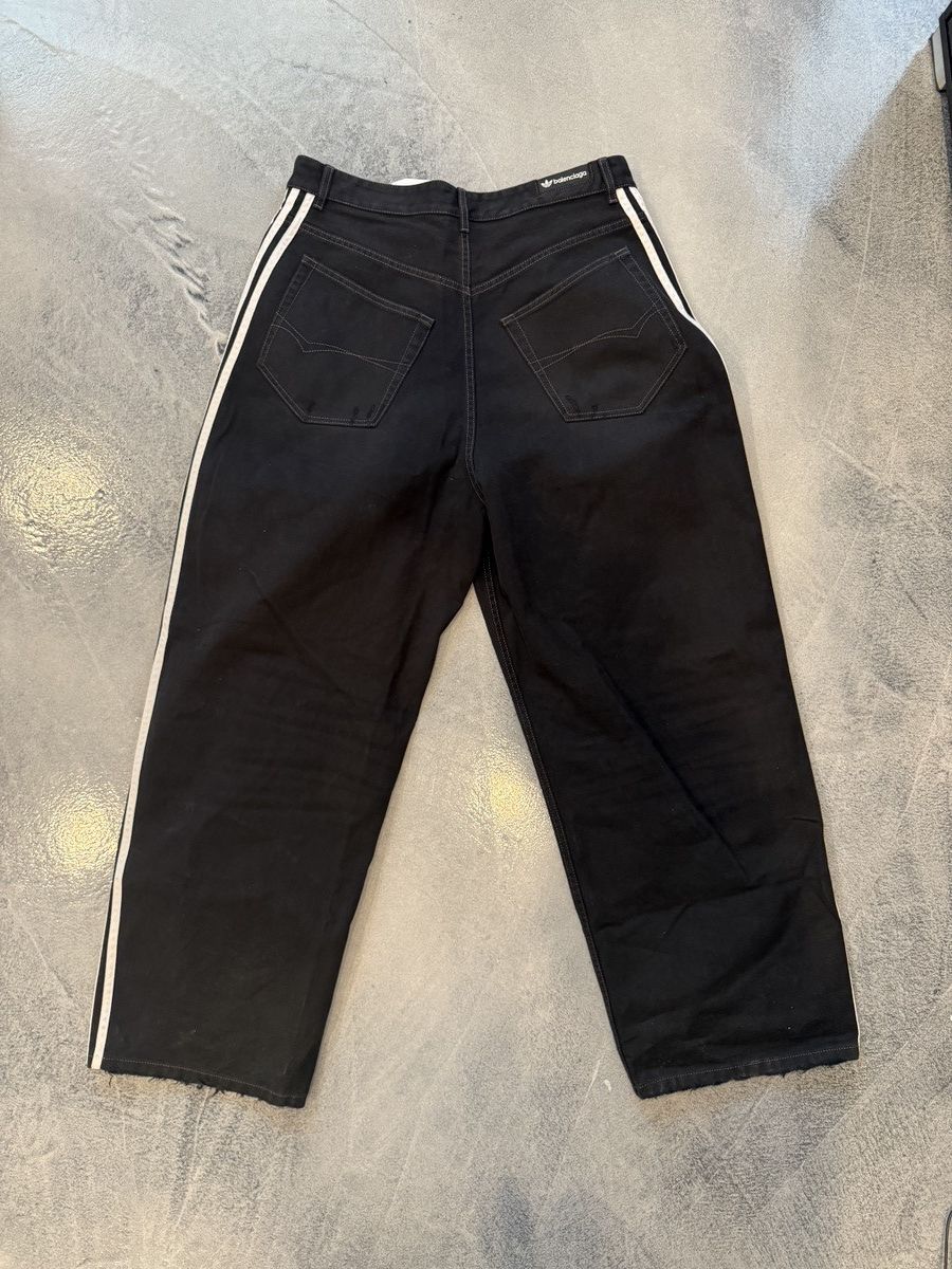 Adidas × Balenciaga Balenciaga x Adidas Black stripe Baggy Jeans Size US 32 / EU 48 - 10 Thumbnail