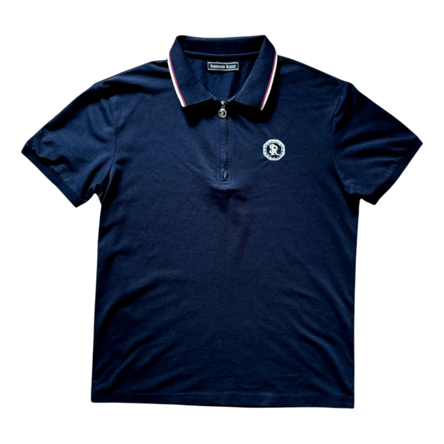 Stefano Ricci Stefano Ricci Navy Blue Polo Shirt | Size M Size US M / EU 48-50 / 2 - 1 Thumbnail