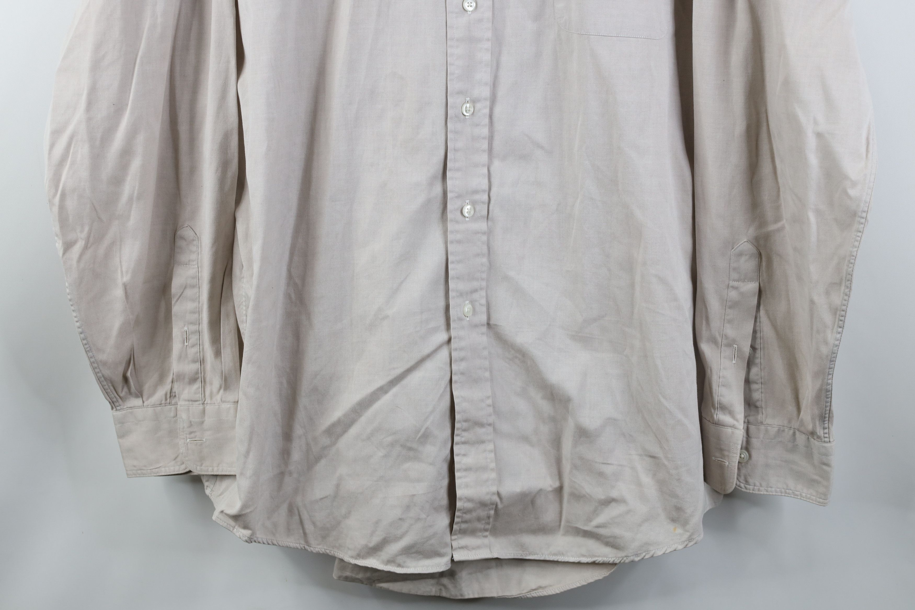 Lands' End Vintage 90s Lands End Oxford Collared Button Down Shirt Gray Size US M / EU 48-50 / 2 - 3 Thumbnail