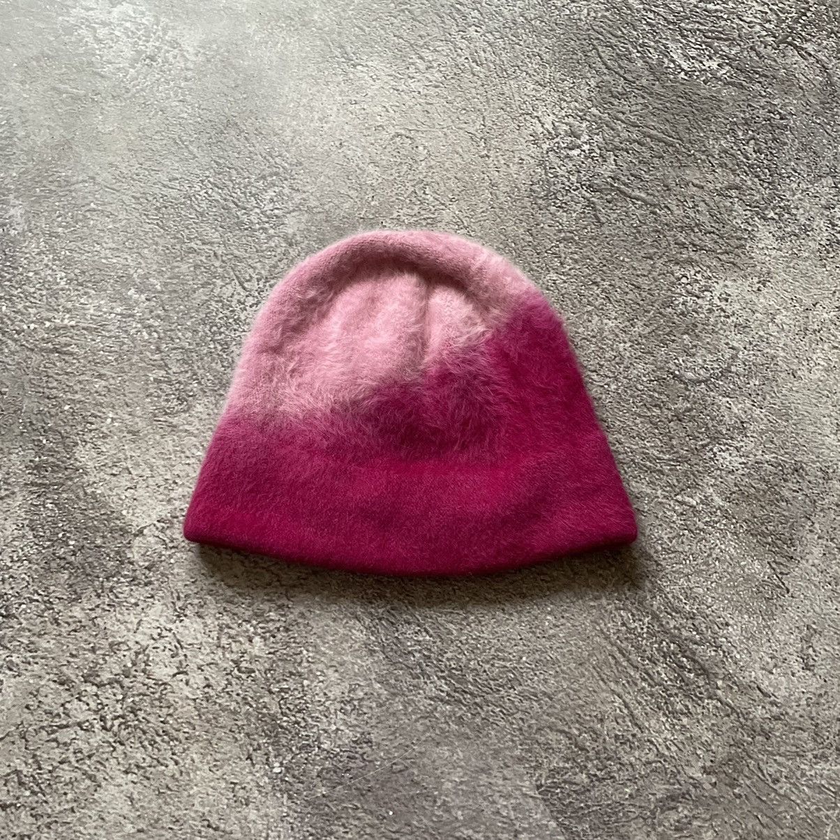 Vintage Vintage 90s Mohair Gradient Beanie Pink Faux Fur Grunge OS Size ONE SIZE - 2 Thumbnail