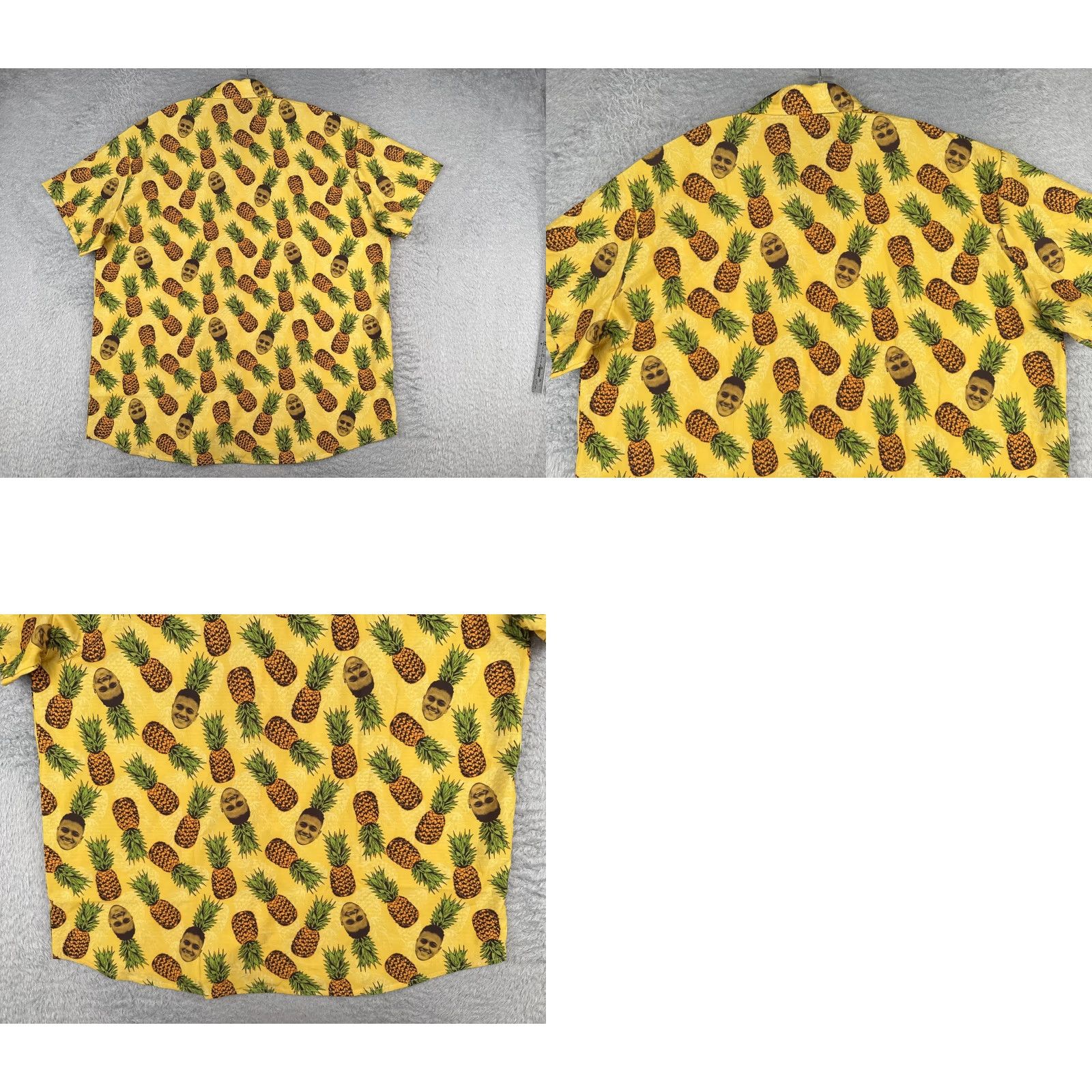 Vintage Lgnd Shirt Men 2XL XXL Yellow Pineapples Faces AOP Hawaiian Cotton Blend Polyester Blend Button-Up Casual Size US XXL / EU 58 / 5 - 9 Thumbnail