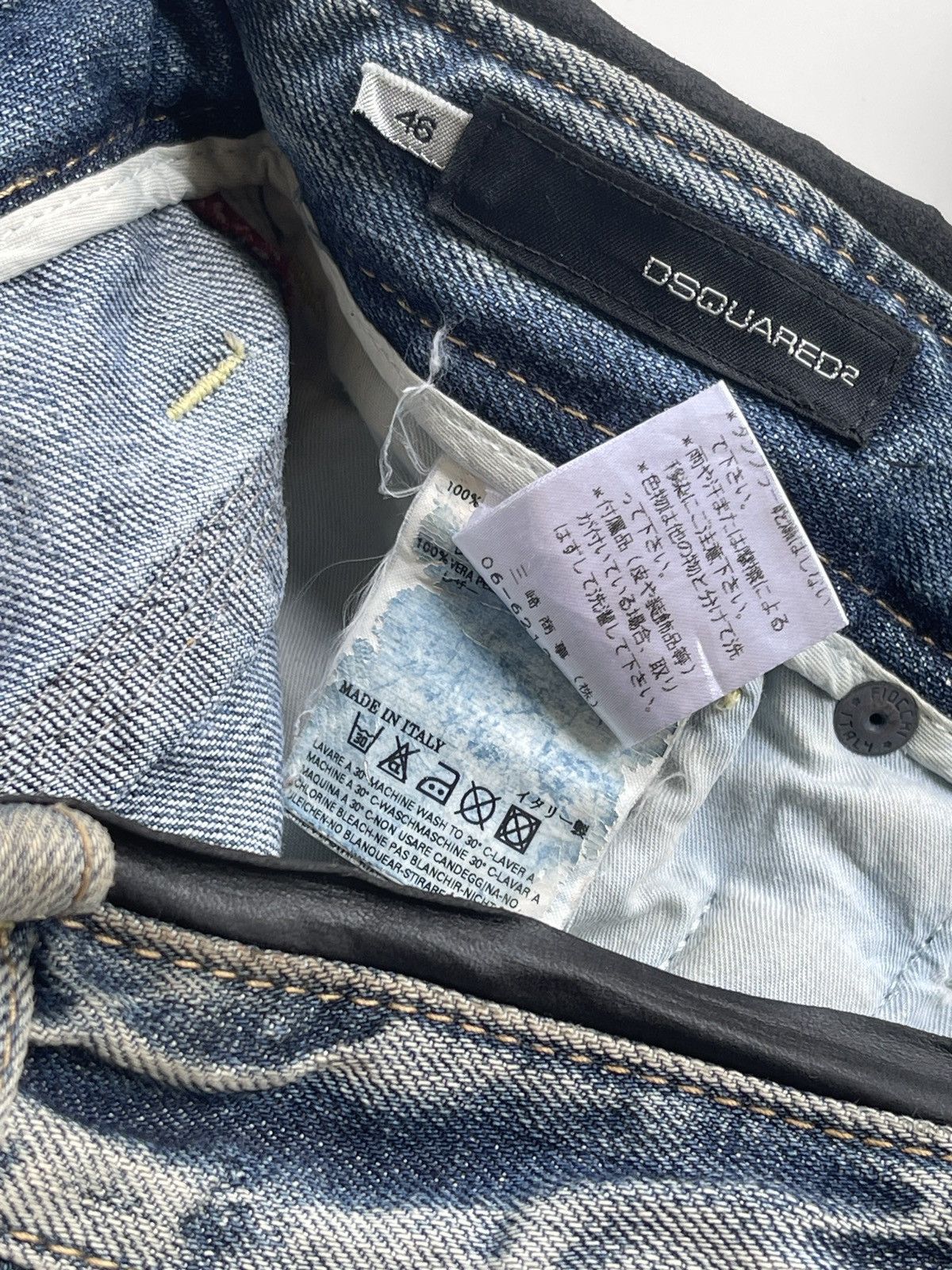 Dsquared2 Dsquared2 Distressed Belted Twisted Denim Size US 31 - 15 Thumbnail