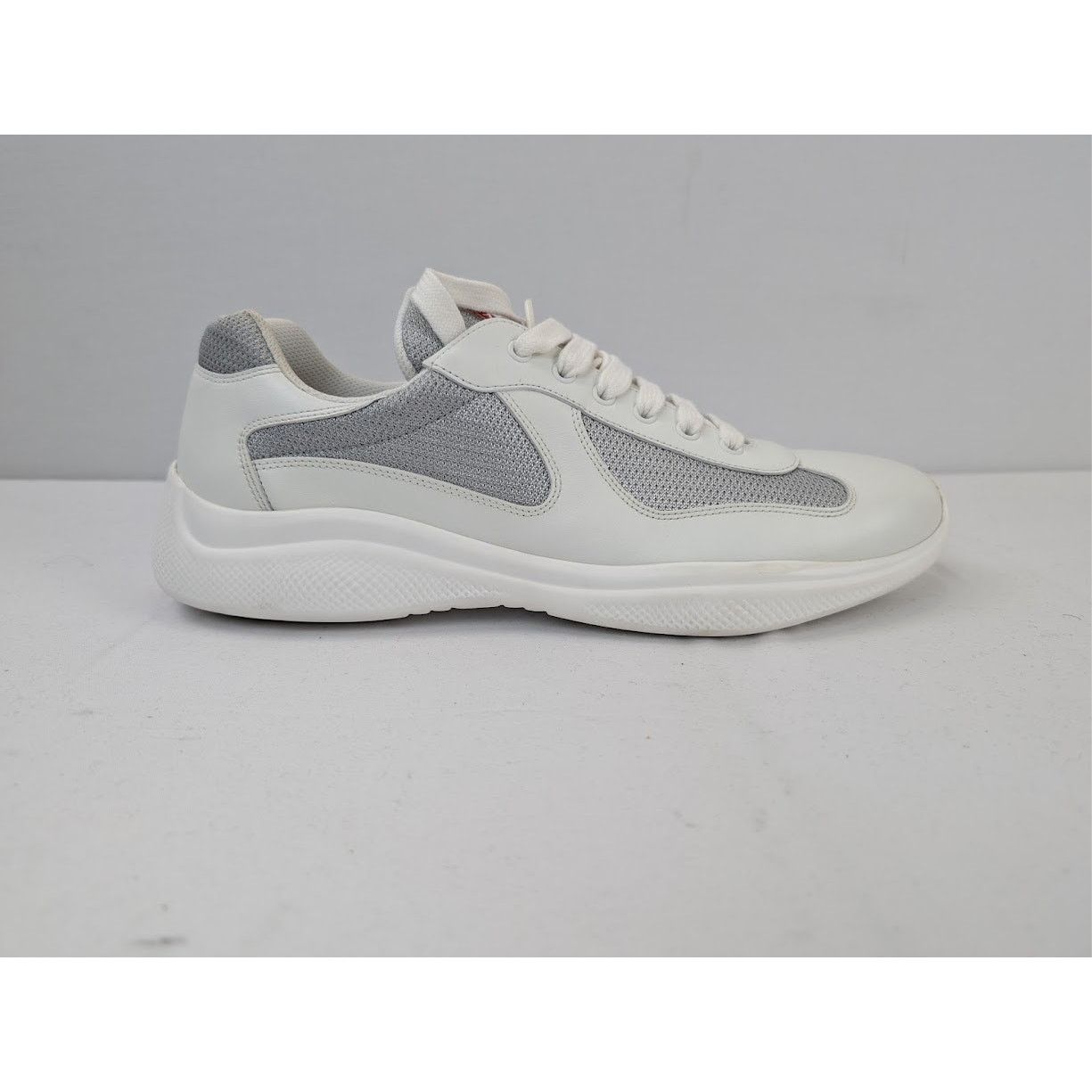 Prada o1rshd1 Calzature Uomo Sneakers in Bianco Argento Size US 12 / EU 45 - 4 Thumbnail