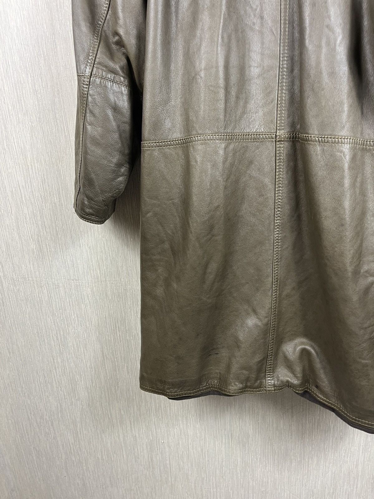 Versace × Vintage Vintage Gianni Versace leather double-breasted coat jacket Size US XL / EU 56 / 4 - 20 Thumbnail