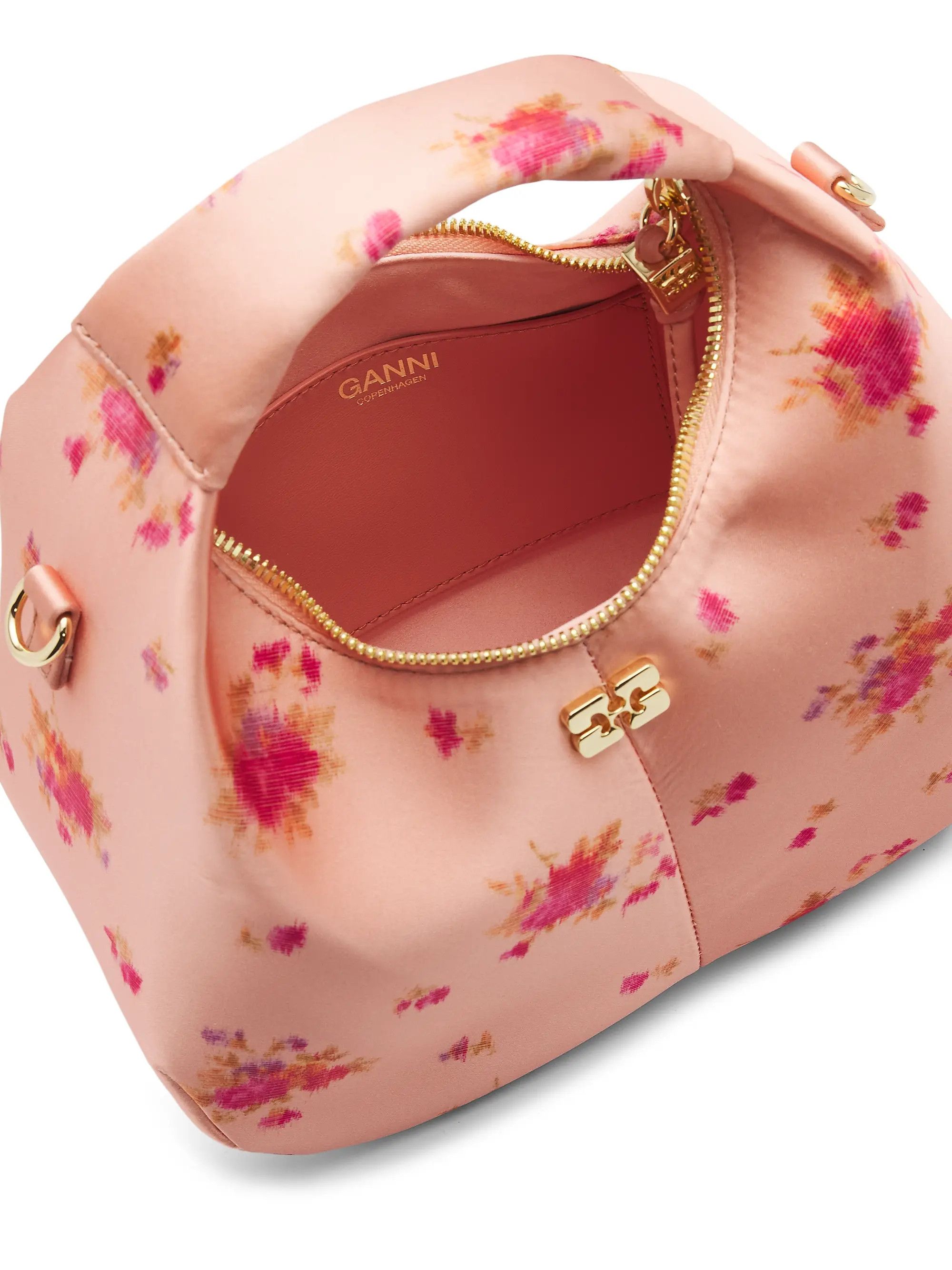 Ganni os11x0526 Size: OS / Mini Floral Satin Hobo Bag Multicolor Size ONE SIZE - 4 Thumbnail