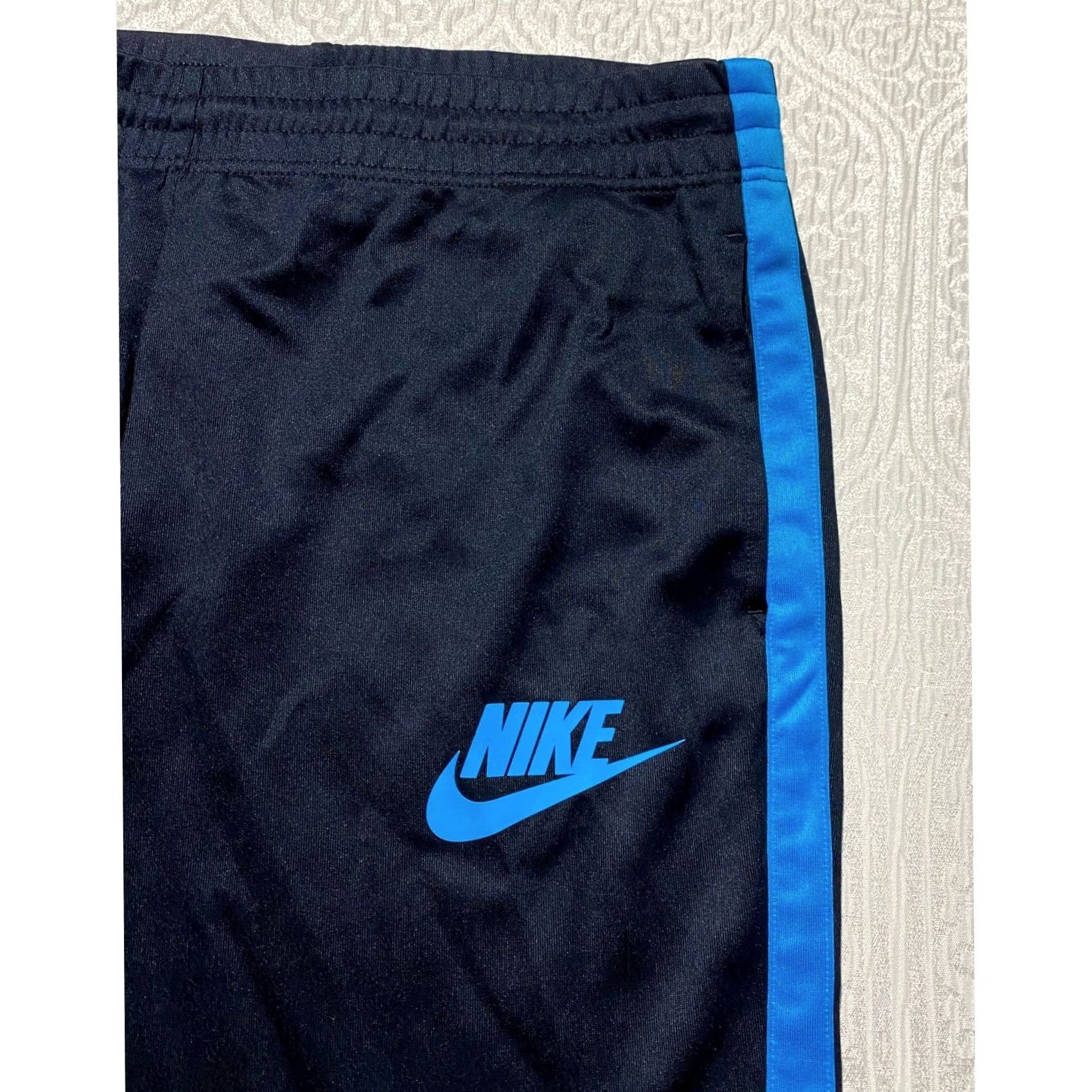 Nike Nike Sportswear Track Pants Men's Large Blue Stripe Wide Leg Polyester L Size US 33 - 2 Thumbnail