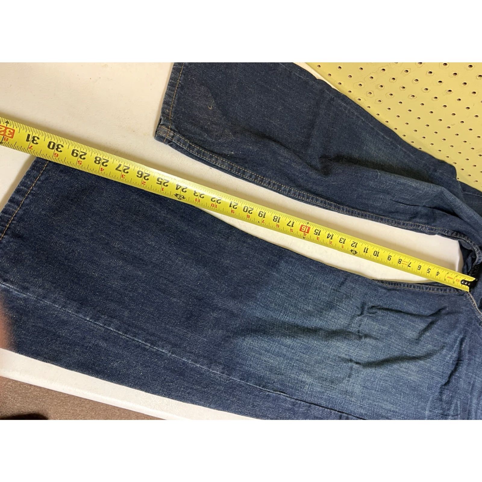 Levi's Levi's Men 569 Loose Straight Jeans 36x32 Denim Blue 100% Cotton Distressed 5-Pocket Casual Denim Jeans Mens Size US 36 / EU 52 - 7 Thumbnail