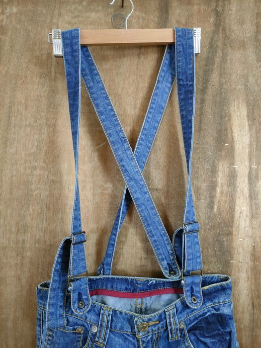 Japanese Brand Japan denim vintage overall streetwear pants #1082DLL Size 28" / US 6 / IT 42 - 6 Thumbnail