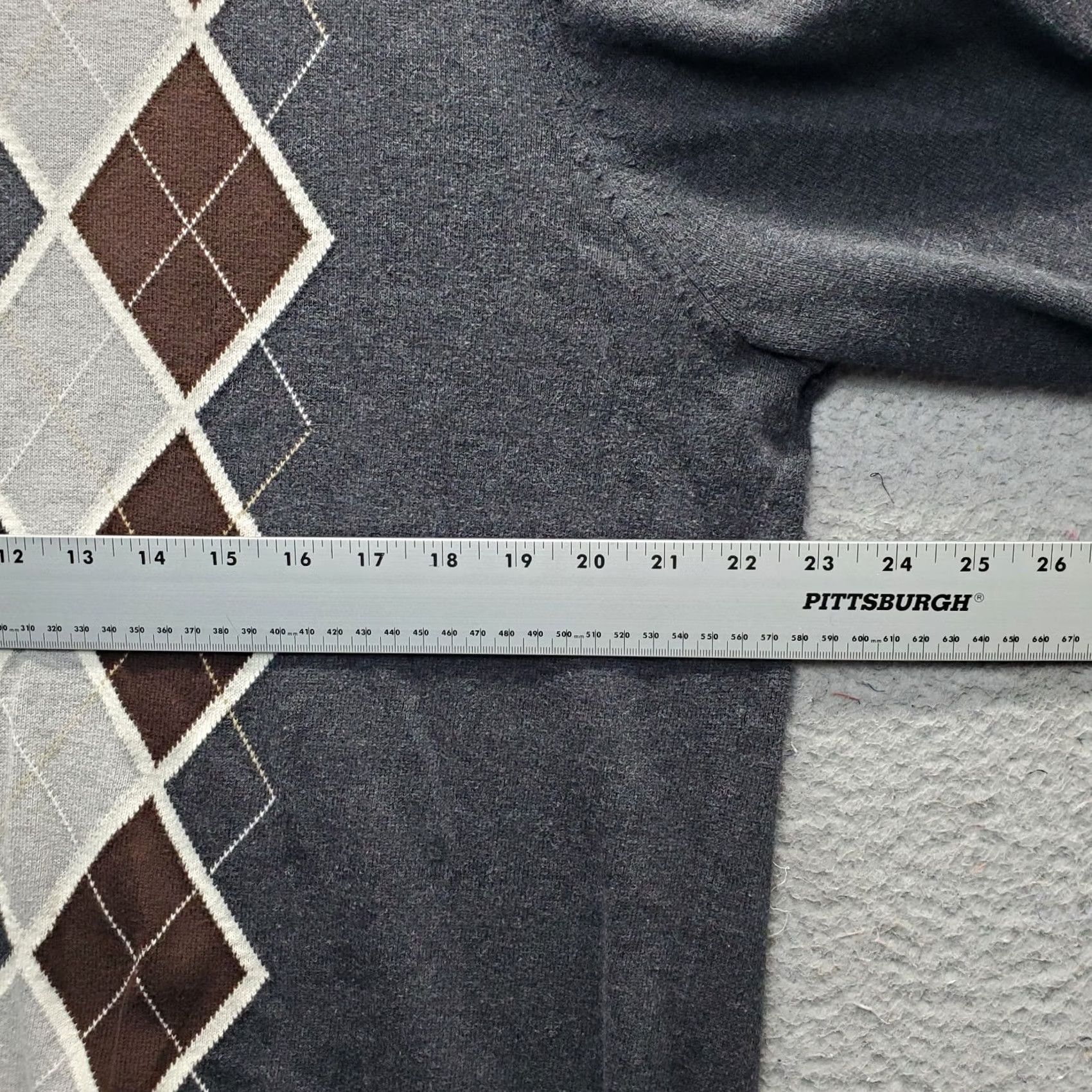 Stafford Stafford Mens XL Multicolor Argyle Diamond Pima Cotton V Neck Sweater Size US XL / EU 56 / 4 - 4 Thumbnail