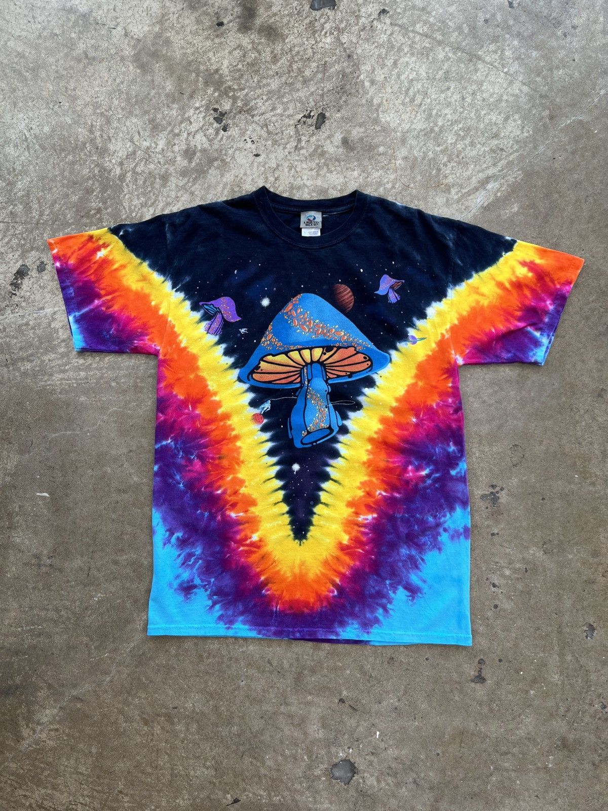Vintage Vintage 90s Liquid Blue Psychedelic Mushroom Tie Dye Large Size US L / EU 52-54 / 3 - 2 Thumbnail