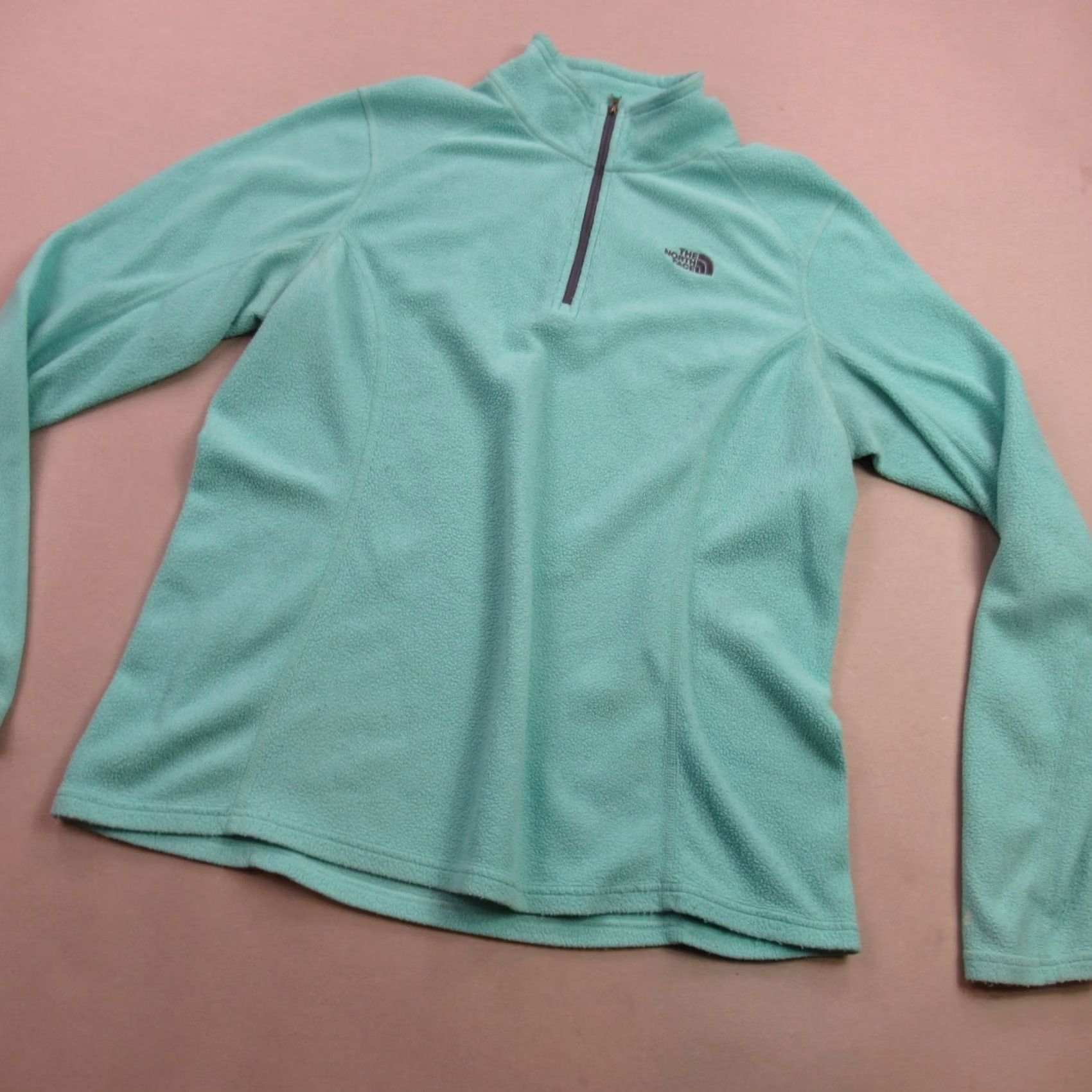The North Face The North Face Pullover Womens Medium Long Sleeve 1/4 Zip Green Lightweight Size M / US 6-8 / IT 42-44 - 2 Thumbnail