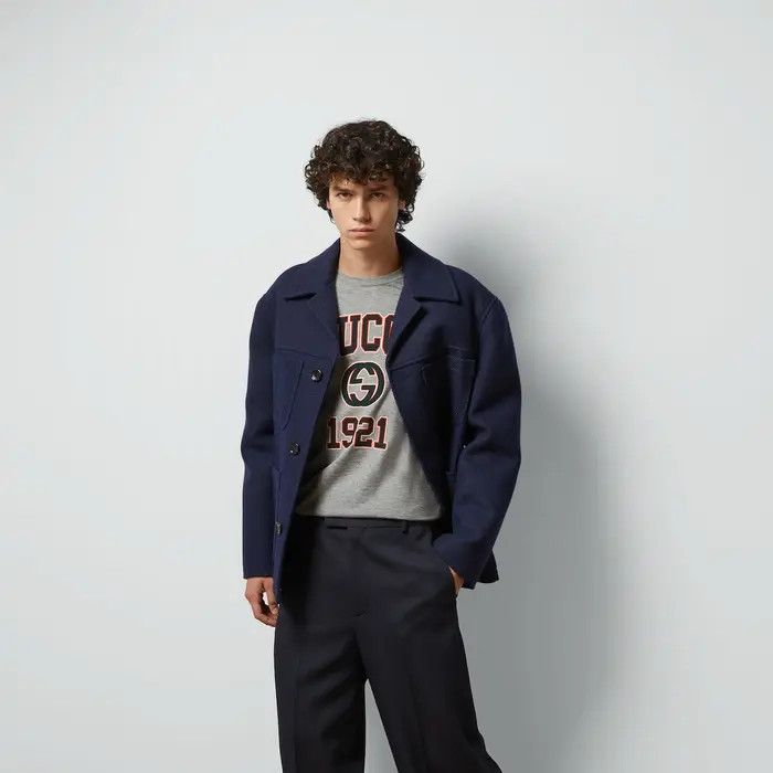 Gucci o1loc1c0226 771758 Cotton Jersey Printed T-Shirt in Grey Size US L / EU 52-54 / 3 - 5 Thumbnail