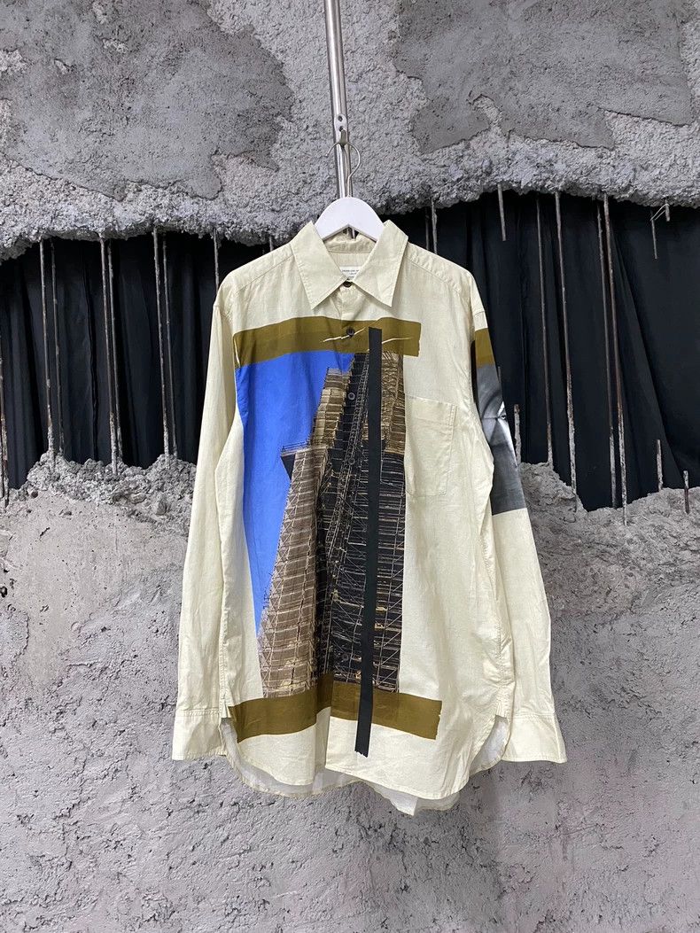 Dries Van Noten DRIES VAN NOTEN Beige long-sleeved shirt coat Size US M / EU 48-50 / 2 - 1 Thumbnail