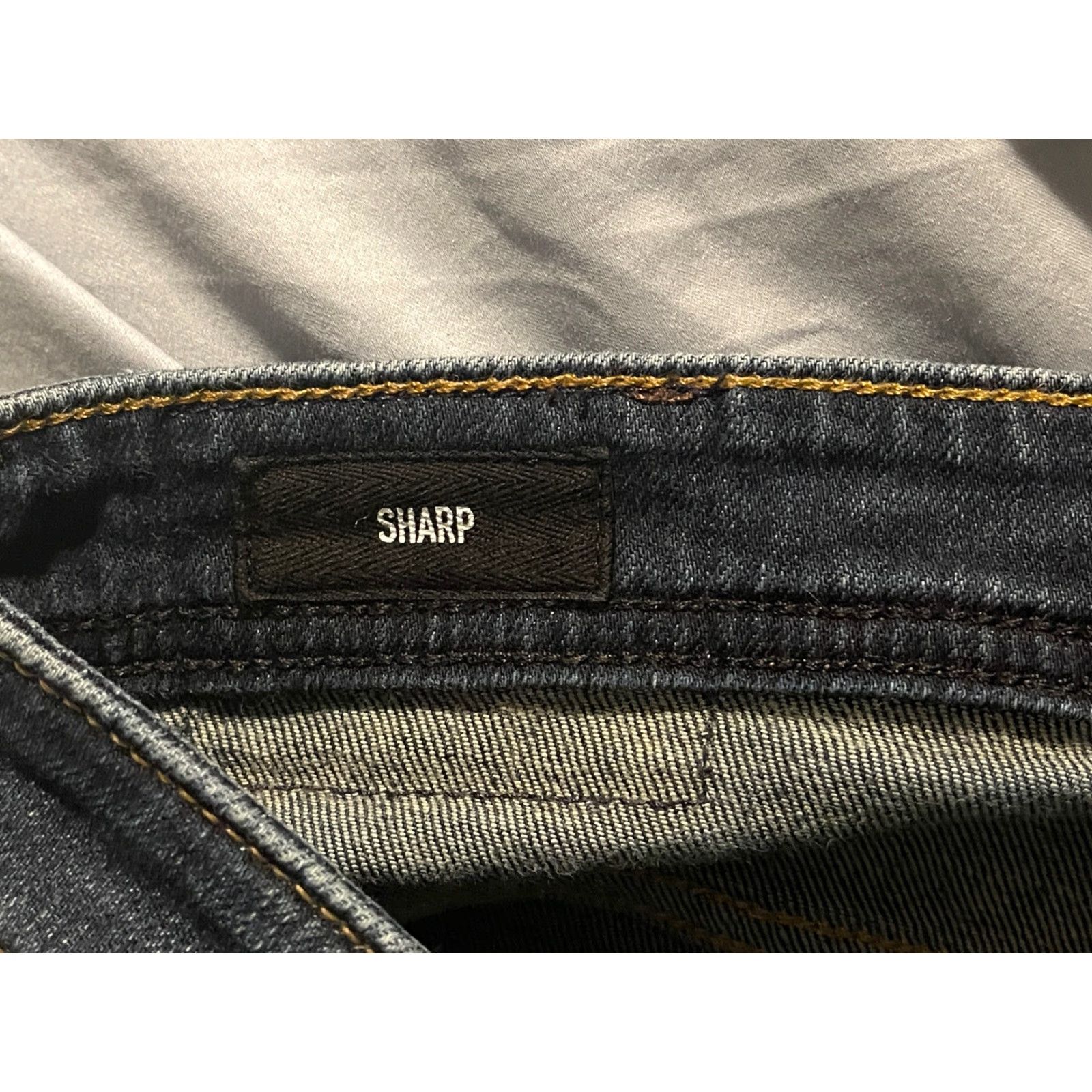 Denime Revtown Jeans Mens 31x27 Blue Decade Denim Sharp Straight Leg Size US 31 - 4 Thumbnail