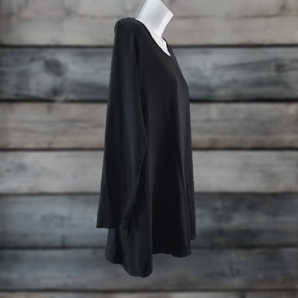 Vintage Focus Casual Life Womens Blouse Shirt Long Sleeve Black Size S Cotton Size S / US 4 / IT 40 - 1 Thumbnail