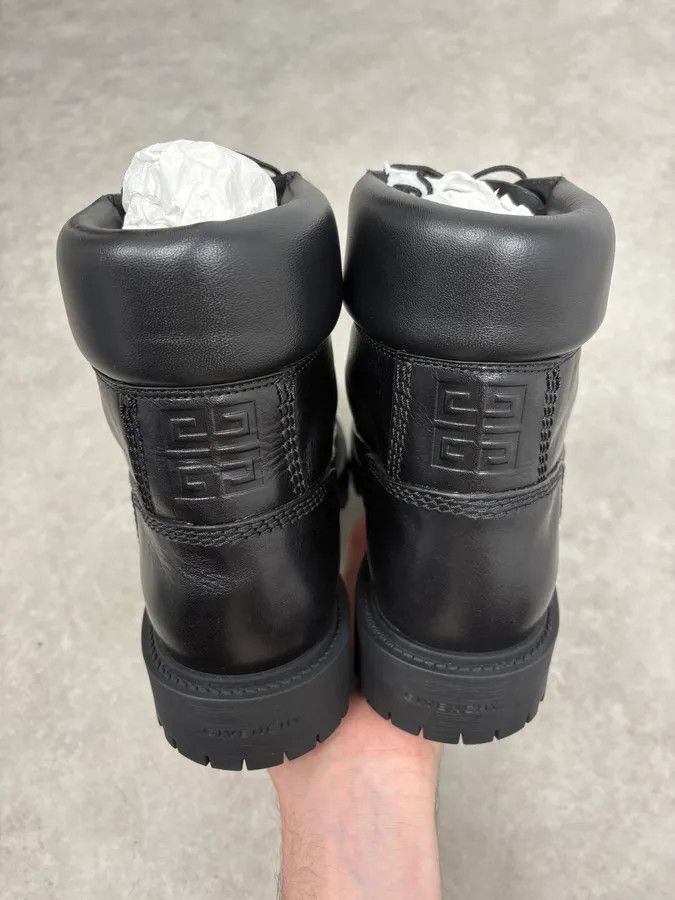Givenchy Givenchy 4G Storm Calf Leather Black Lace Up Boots Size US 12 / EU 45 - 7 Thumbnail